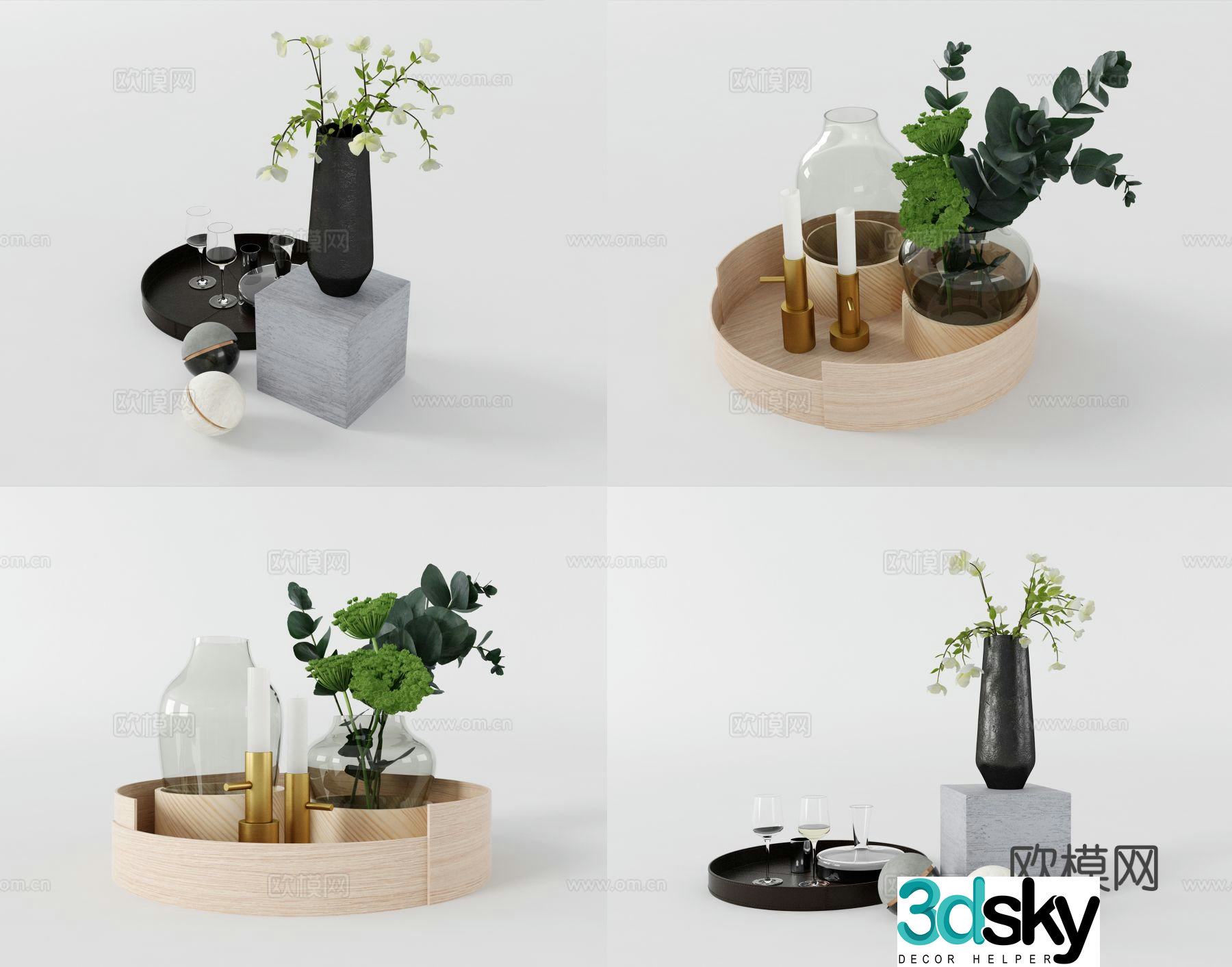 Modern decorative ornaments furnishings vase 3D model