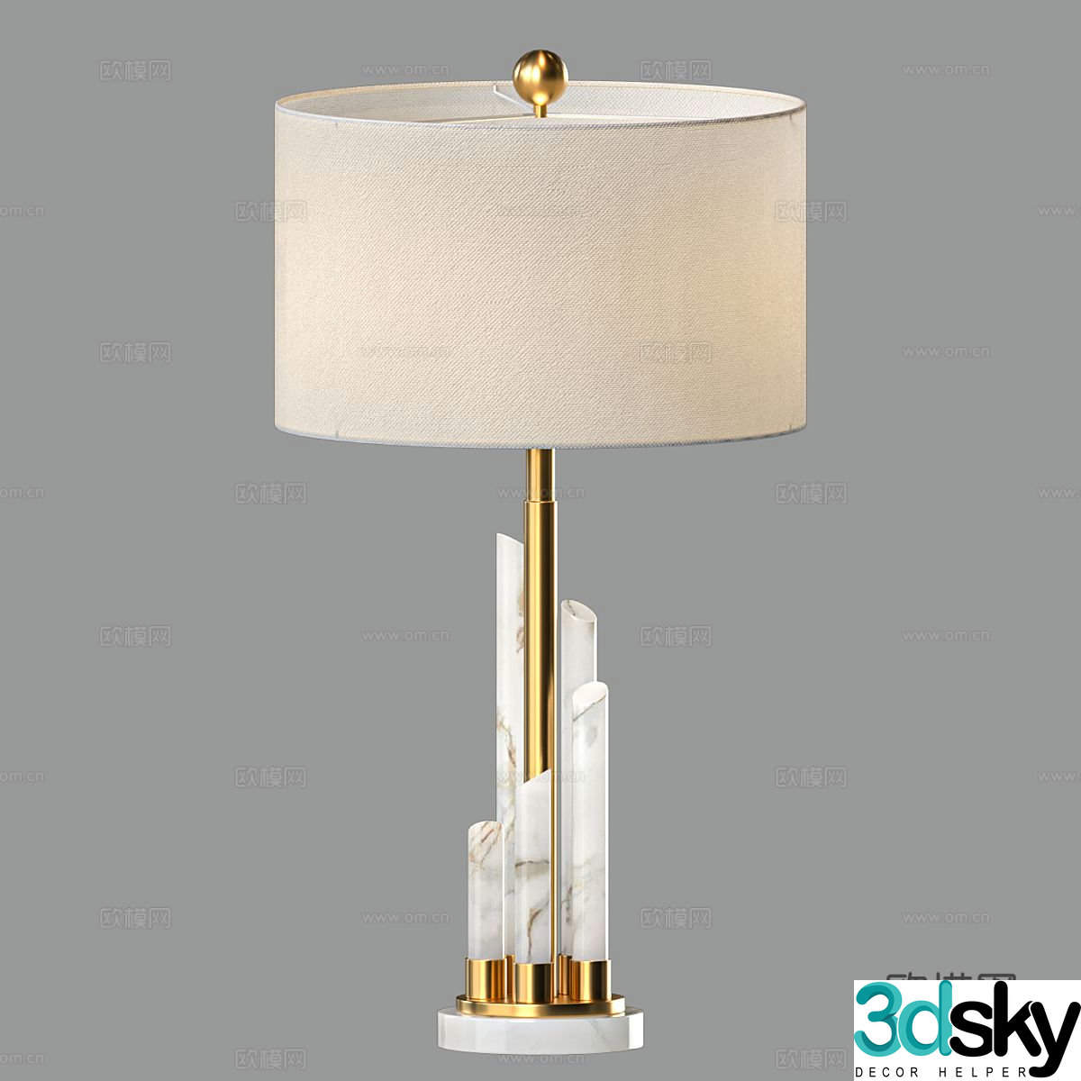 Light luxury table lamp 3D model