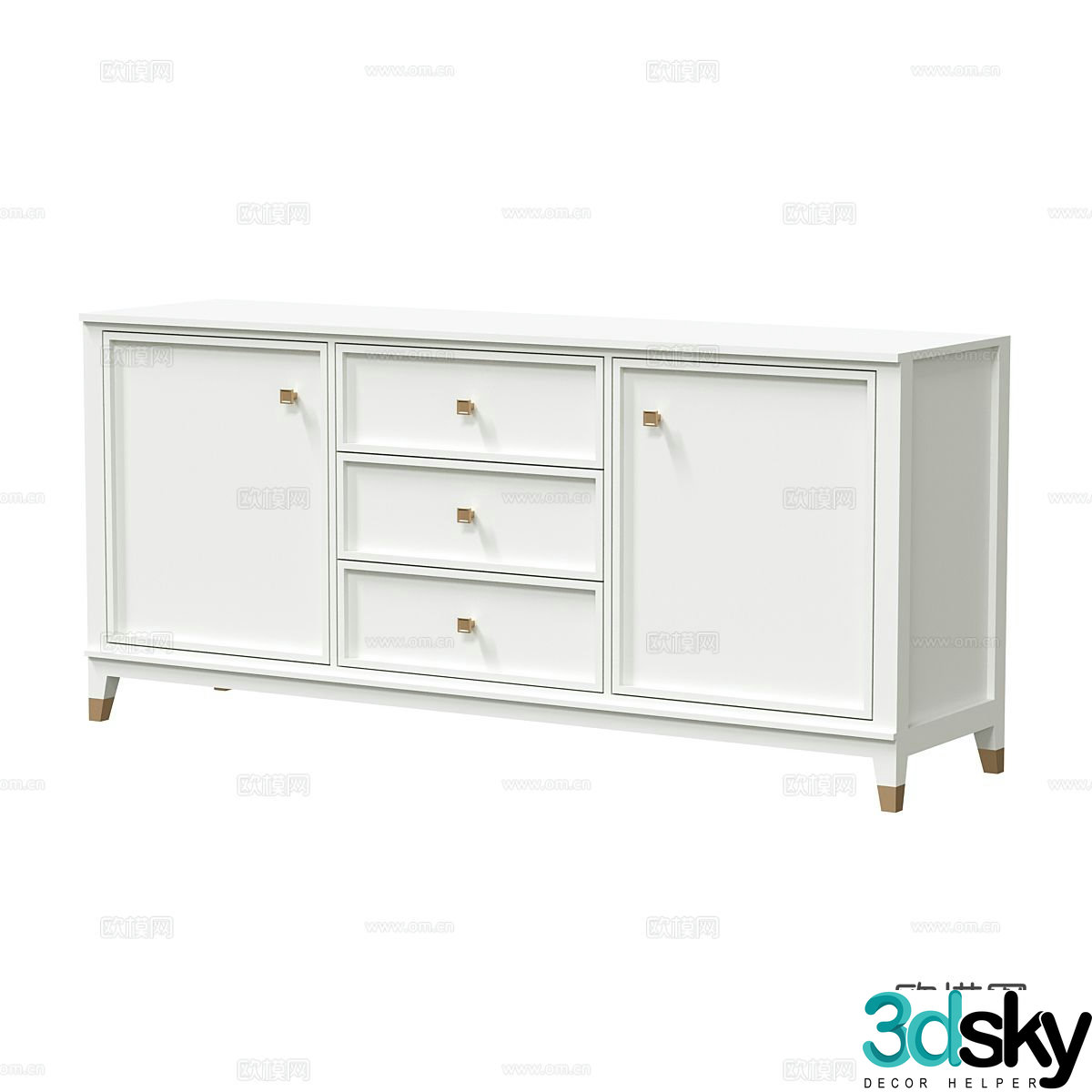 Modern entryway cabinet 3d model
