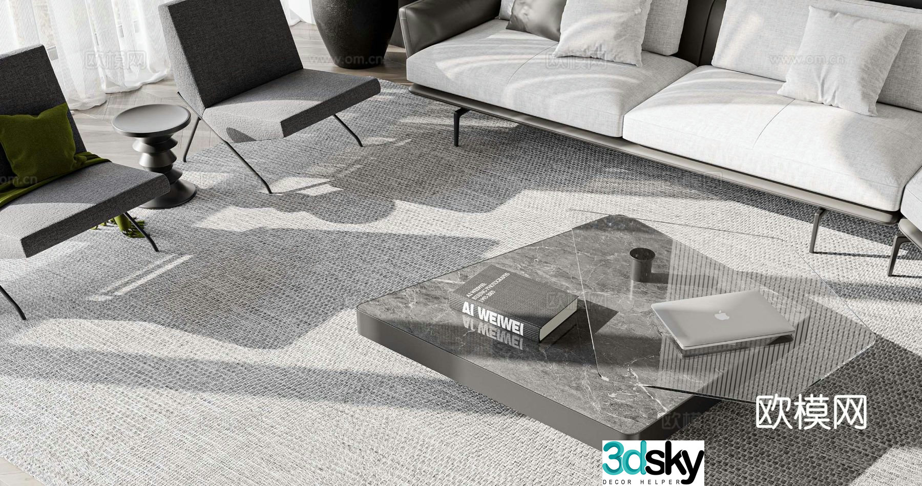 Italian coffee table 3d model