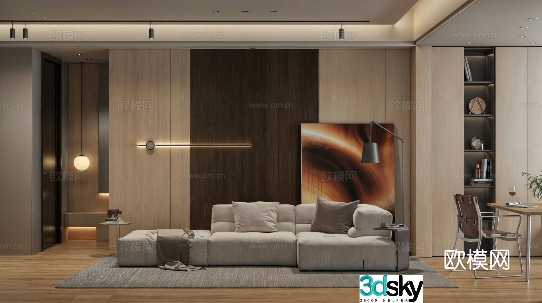 Modern living room 3d model