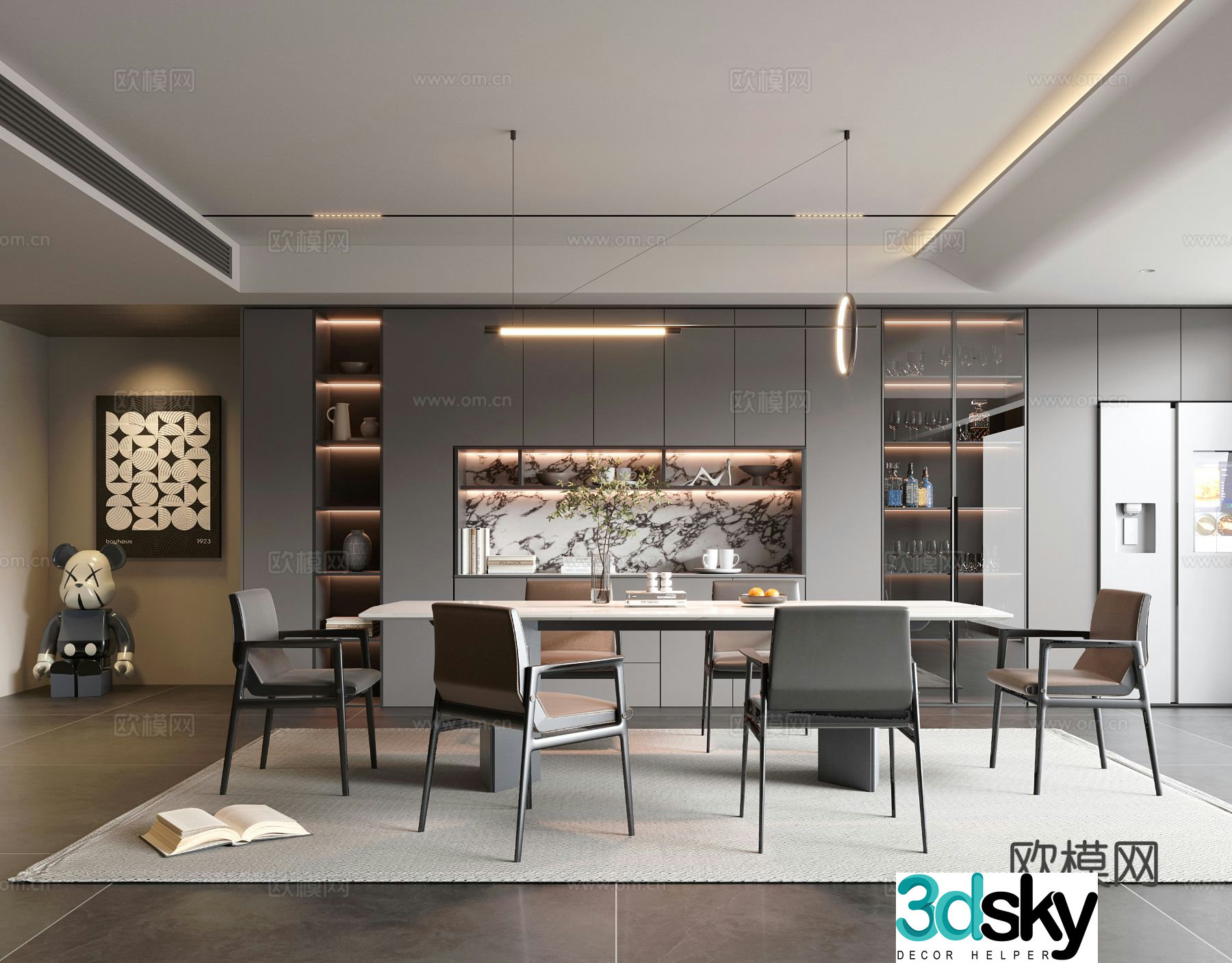 Modern restaurant 3d model