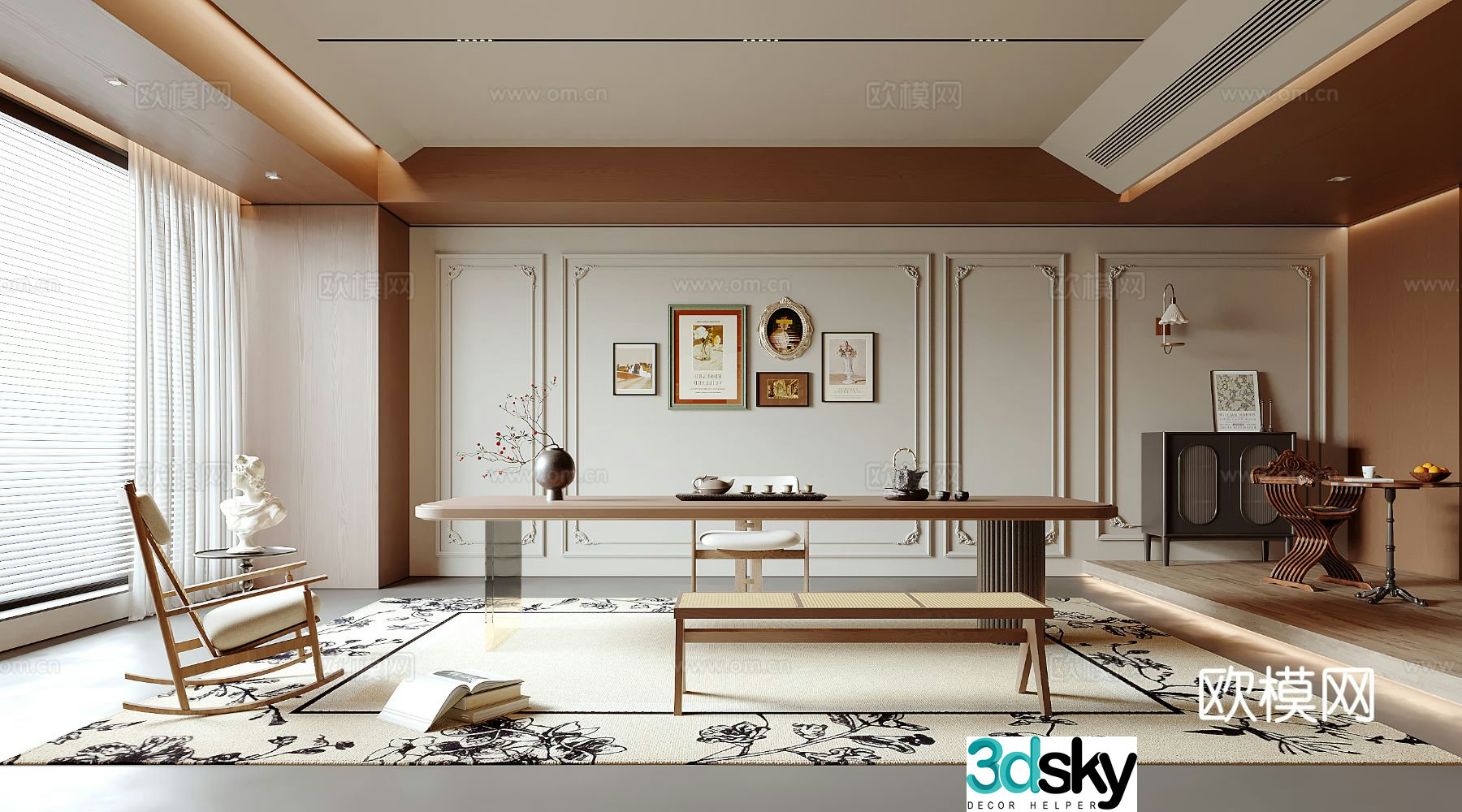 American tea room 3d model