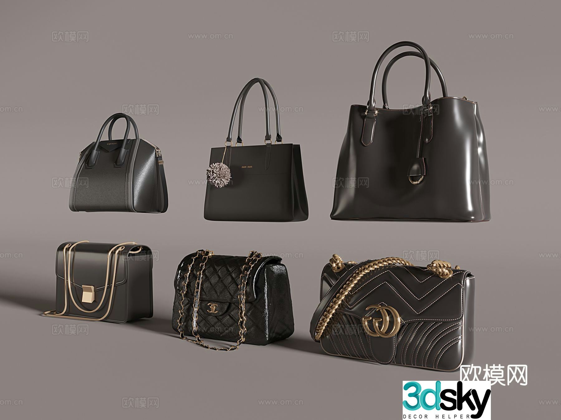 Bags luggage women’s leather bags handbags crossbody bags tote bags 3D model