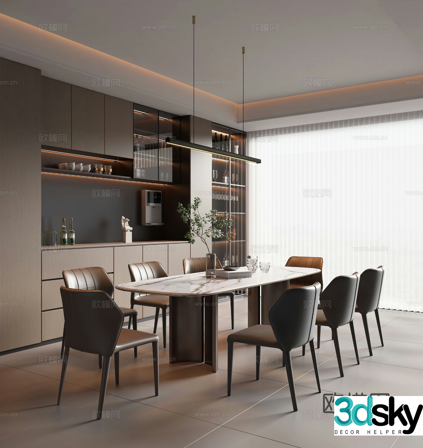 Italian restaurant 3d model