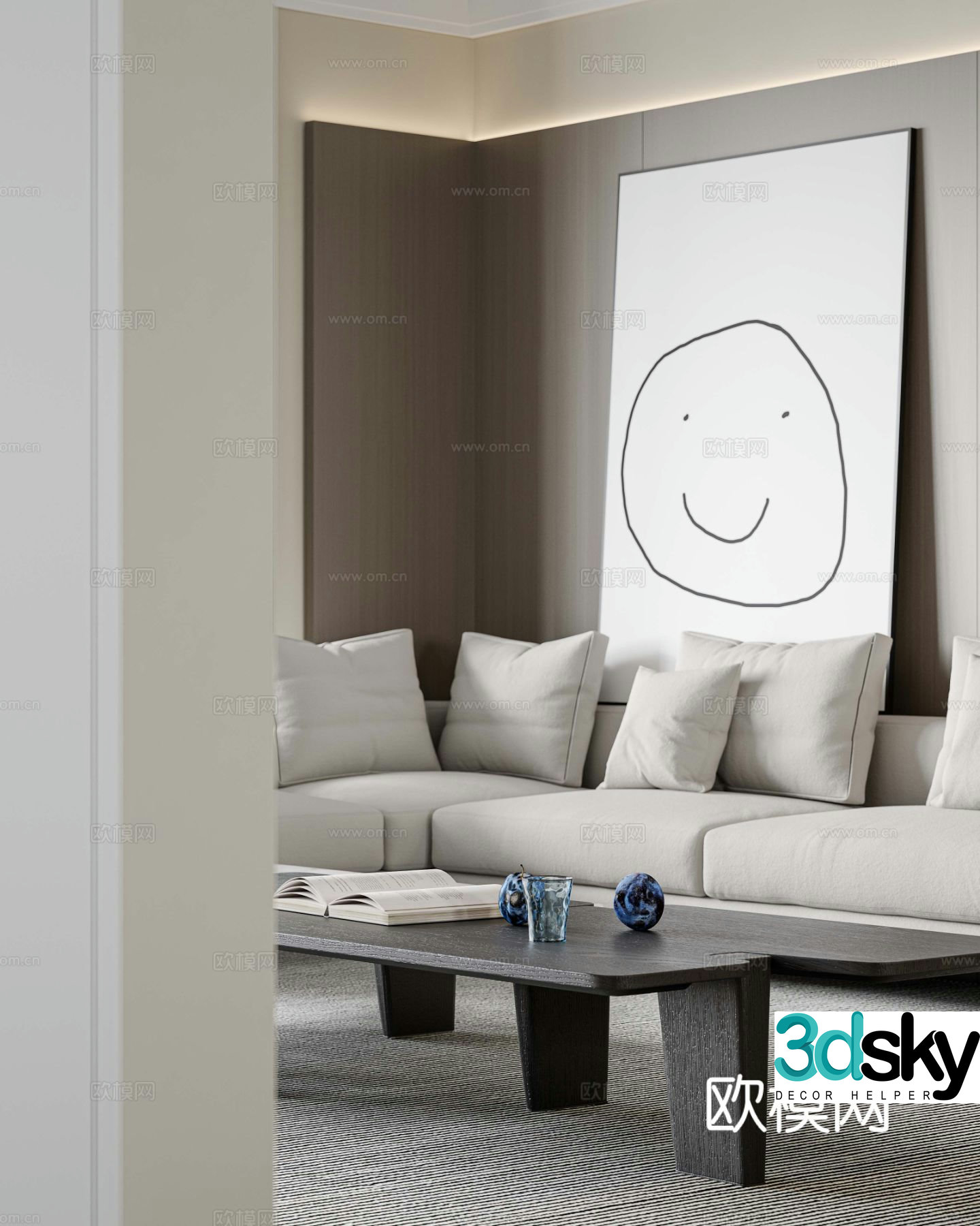 Modern coffee table 3d model