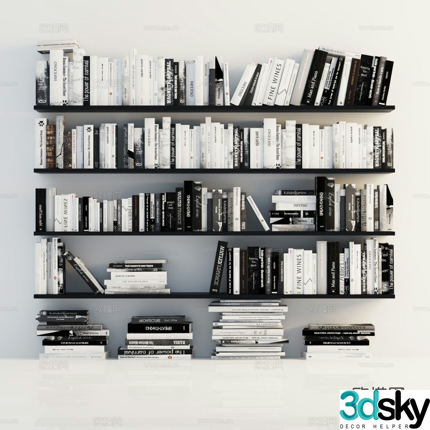 books books books books 3d model
