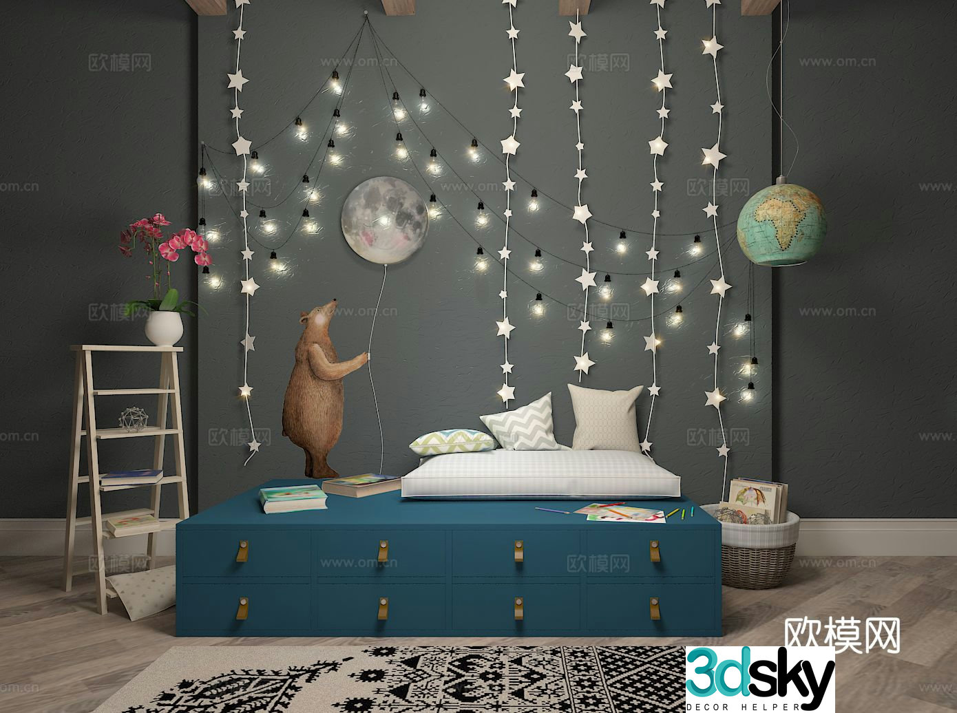 Modern children’s decoration ornaments 3d model