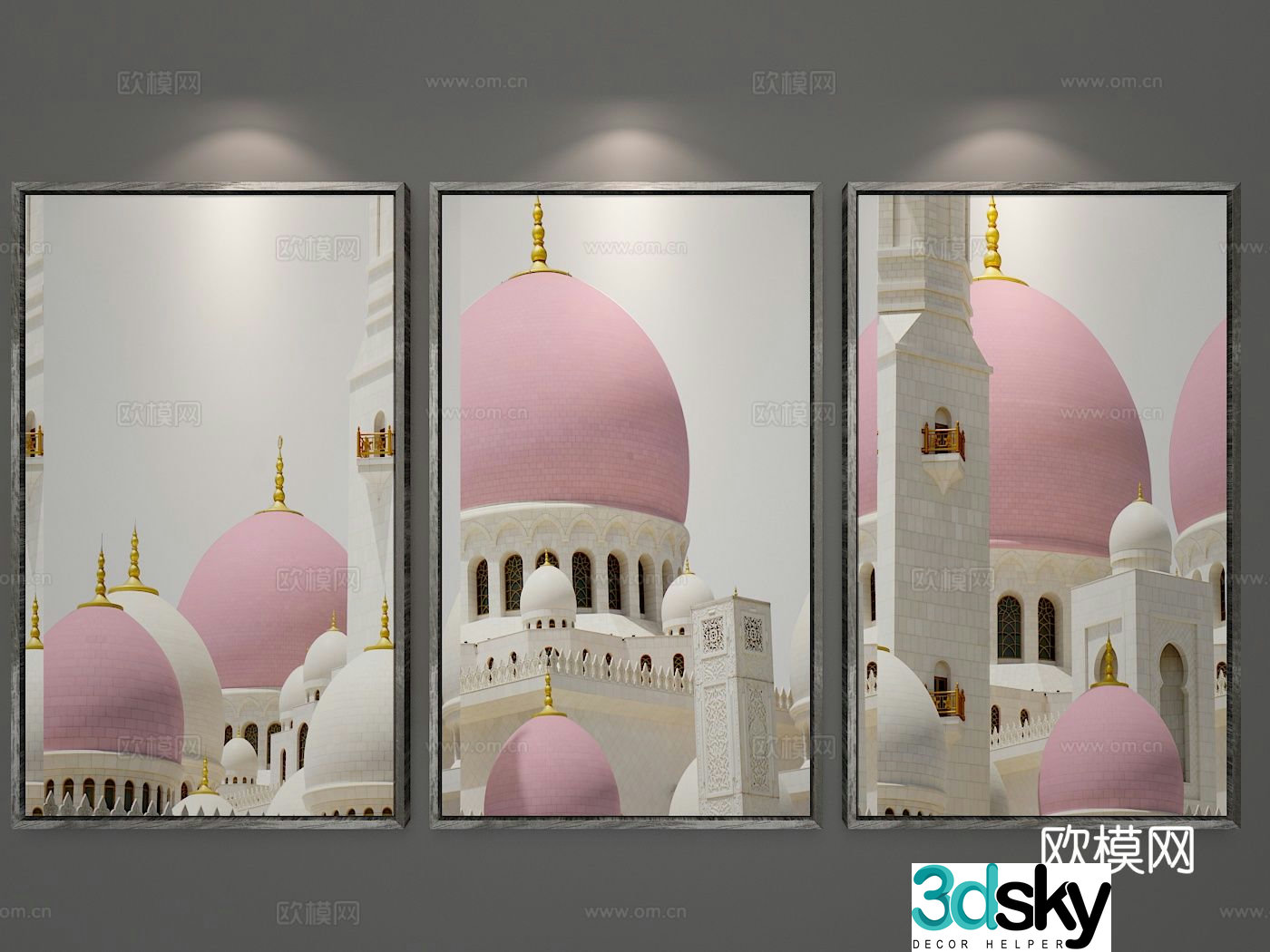 European decorative painting architectural painting hanging painting 3D model