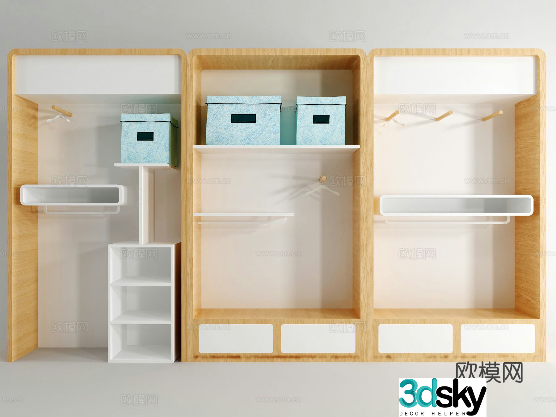 Modern wardrobe hanger 3d model
