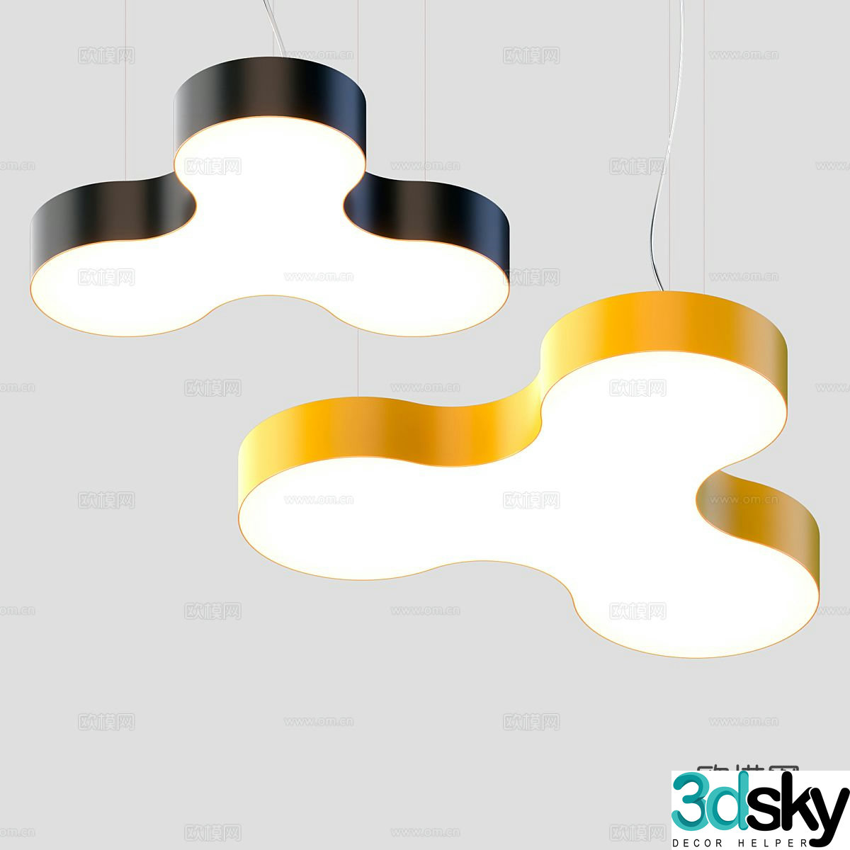 Irregular chandelier 3d model