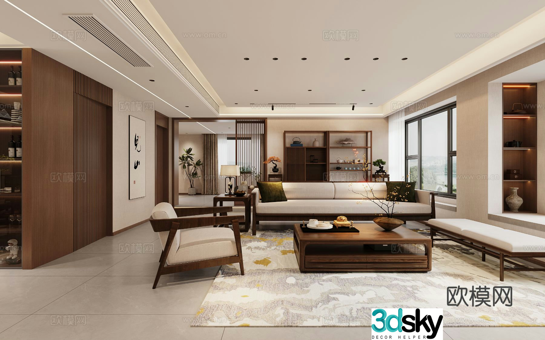 New Chinese restaurant 3D model