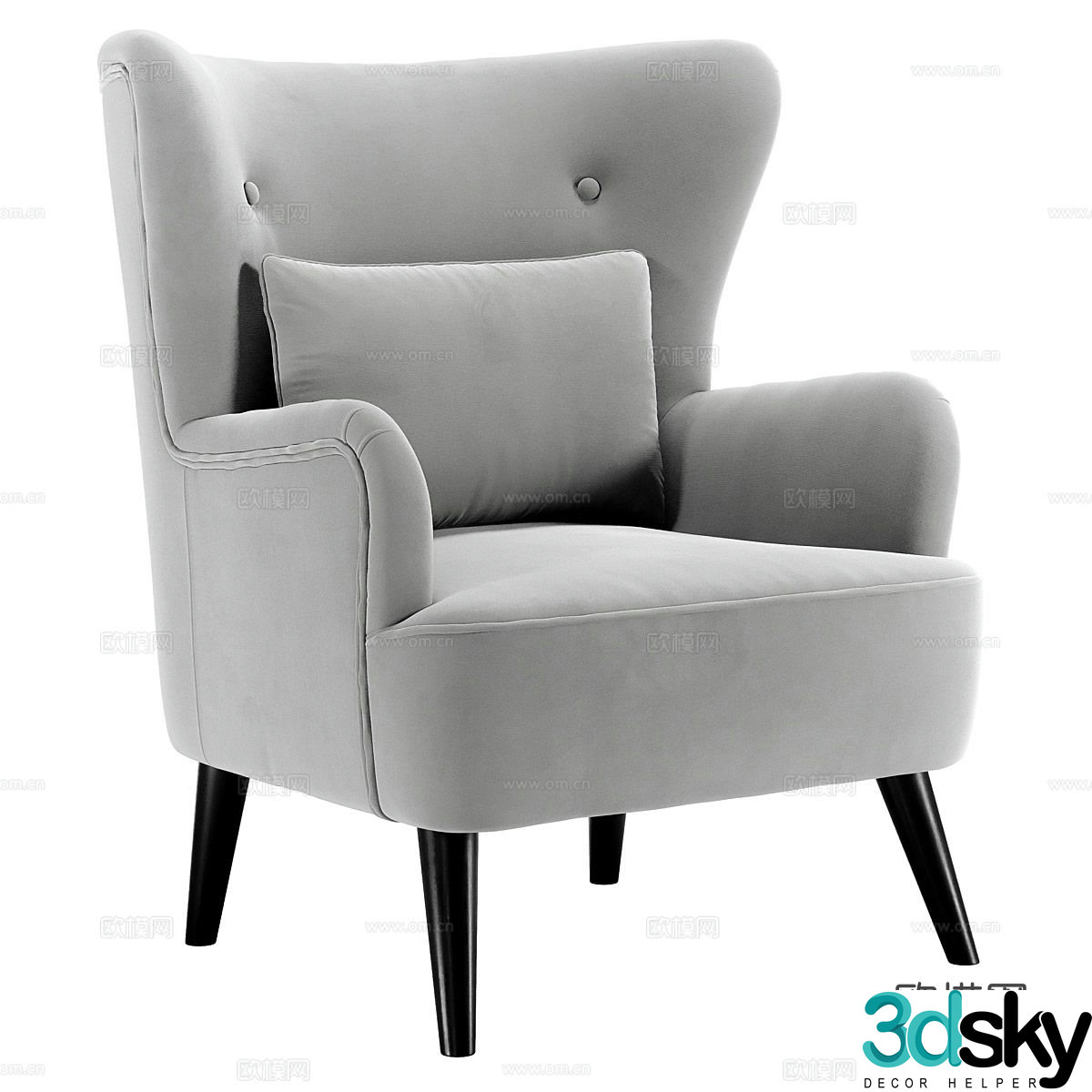 Single sofa armrest sofa 3d model