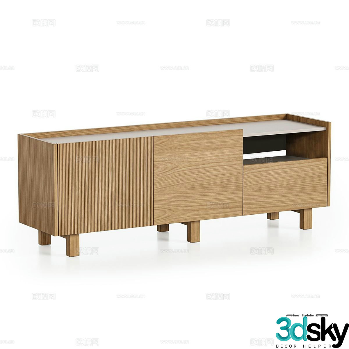 Nordic TV cabinet 3d model
