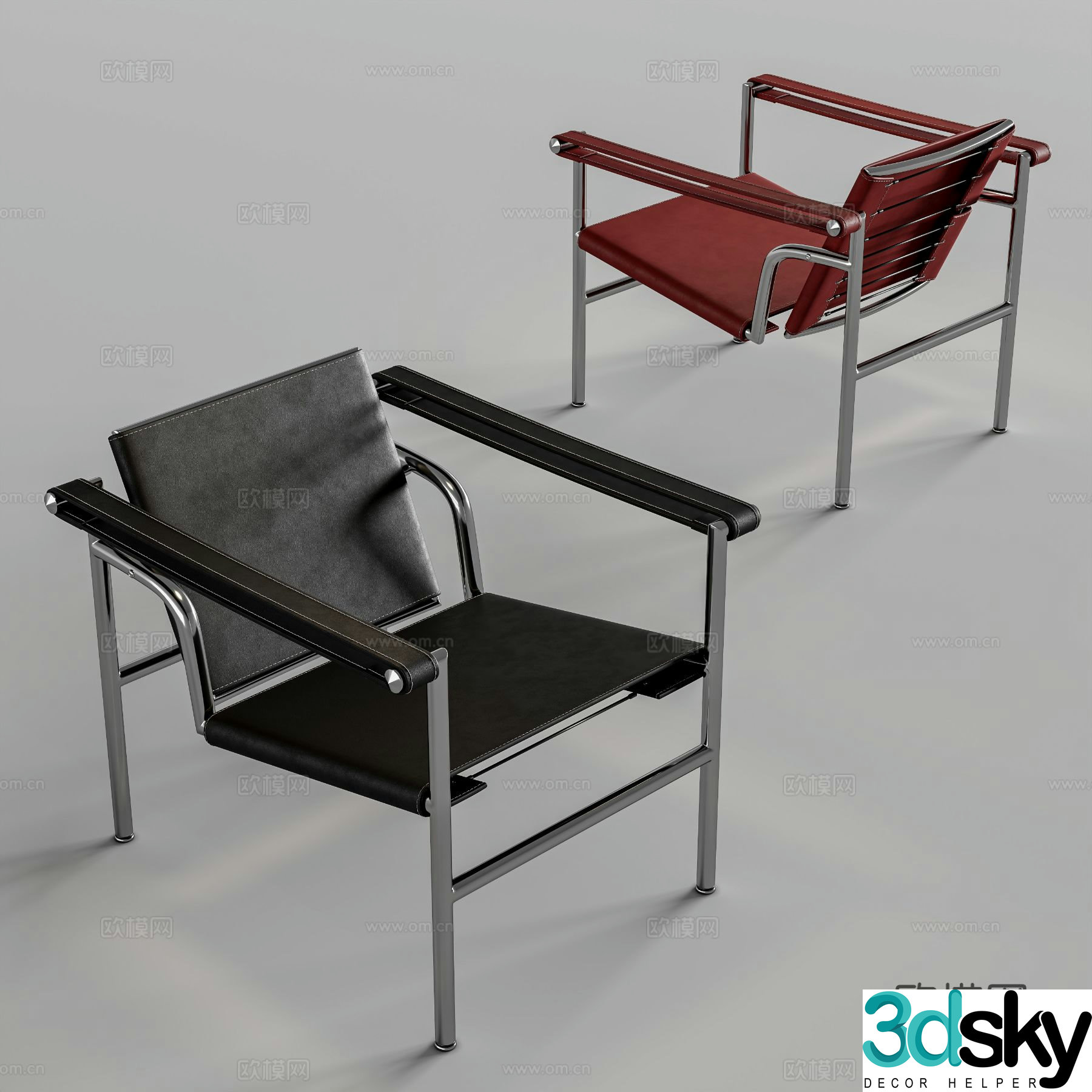 Modern chair leisure chair 3d model