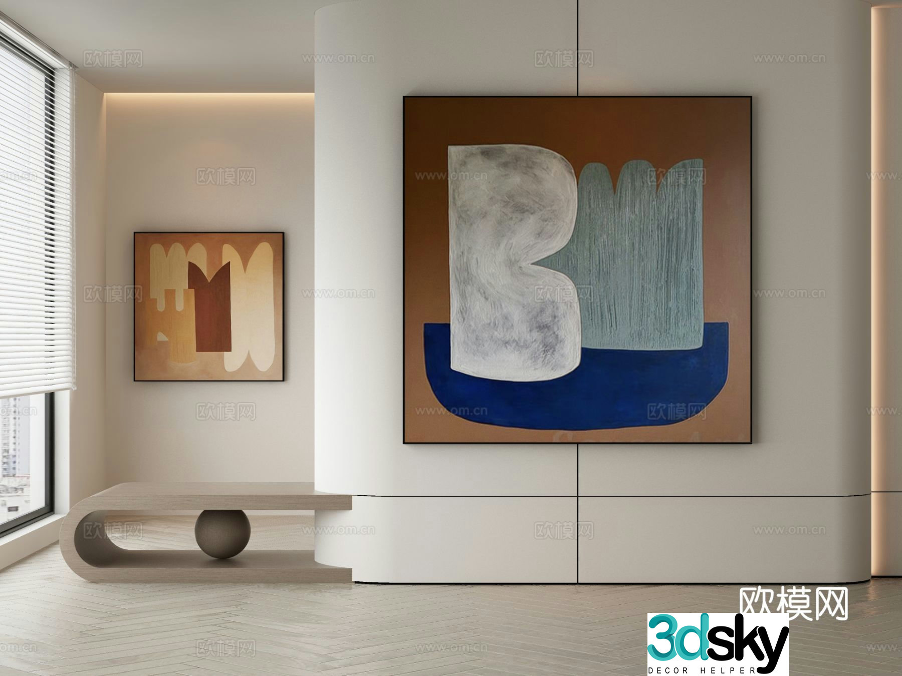 Decorative painting texture painting hanging painting 3d model