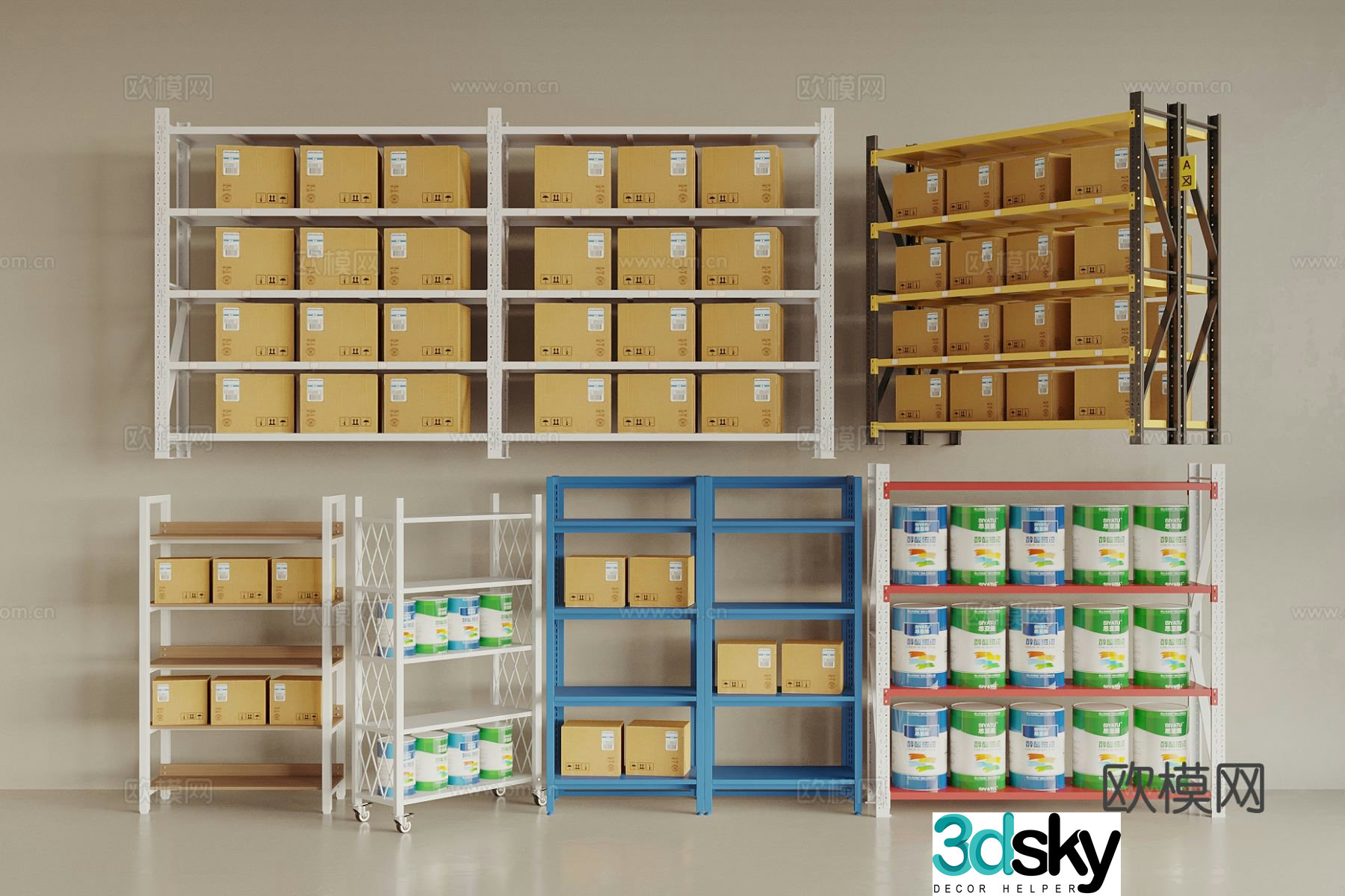 Express shelf display rack storage rack 3d model