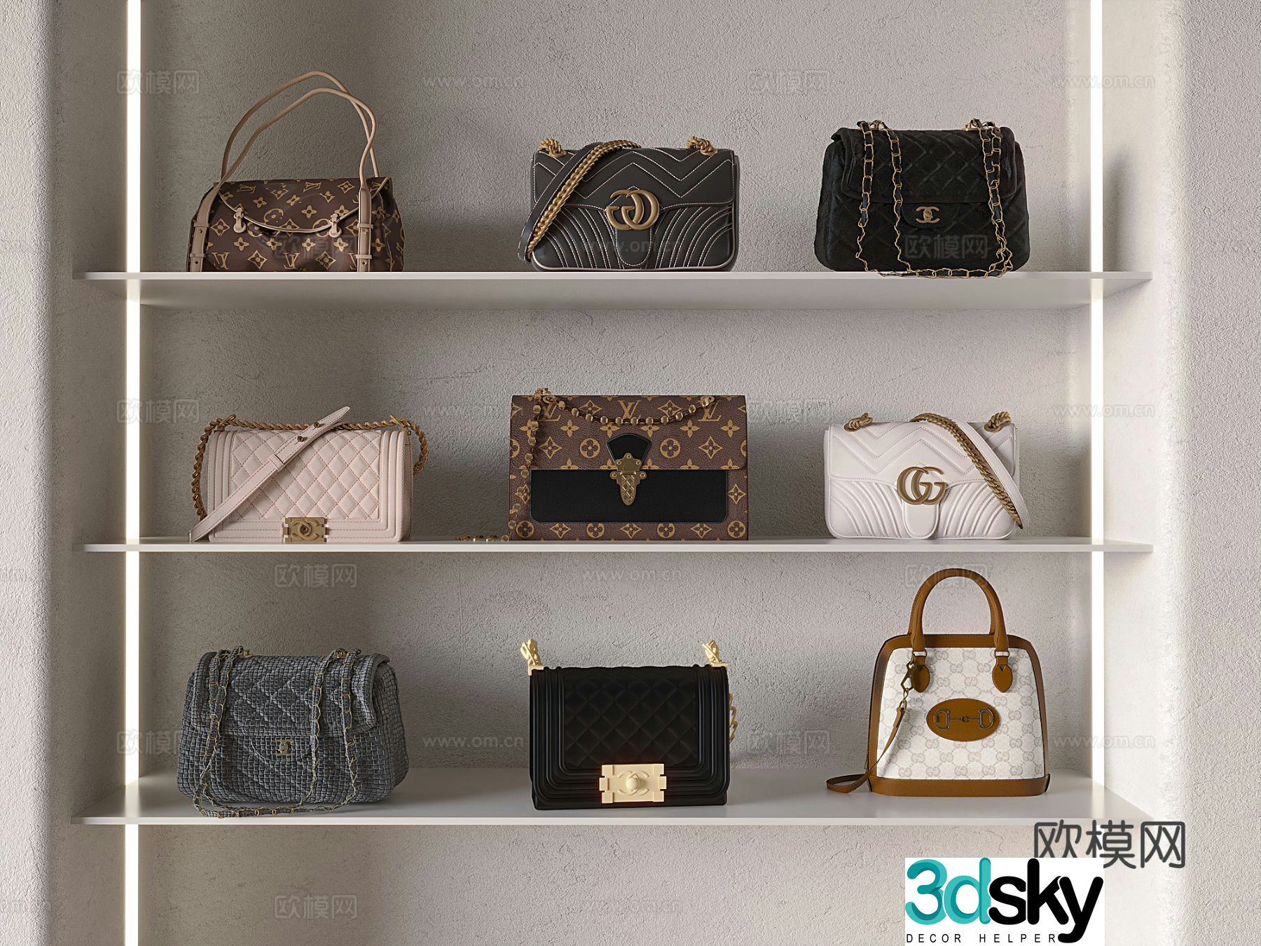 Women’s bag handbag shoulder bag crossbody bag 3d model