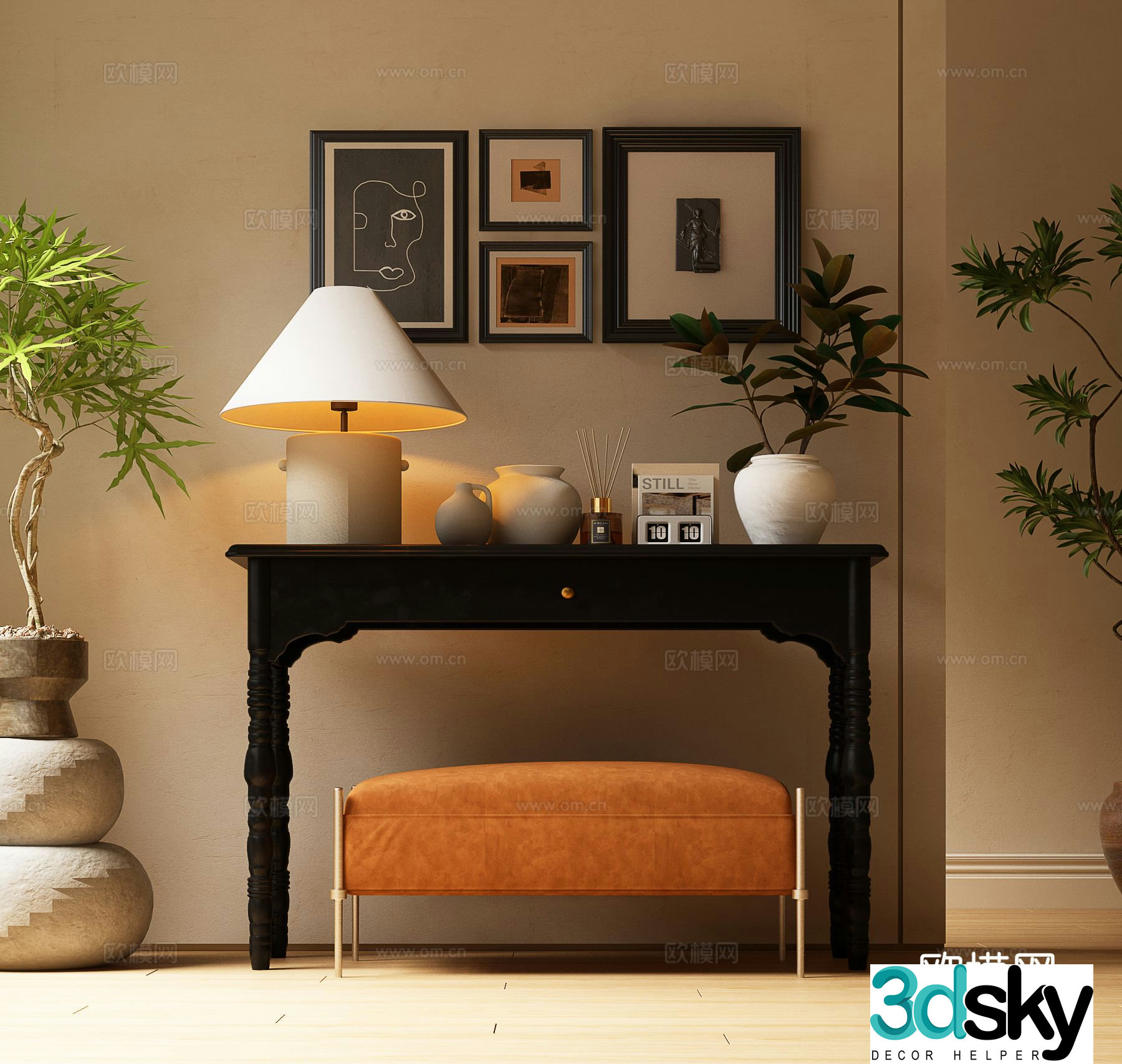 French dressing table dressing table 3d model