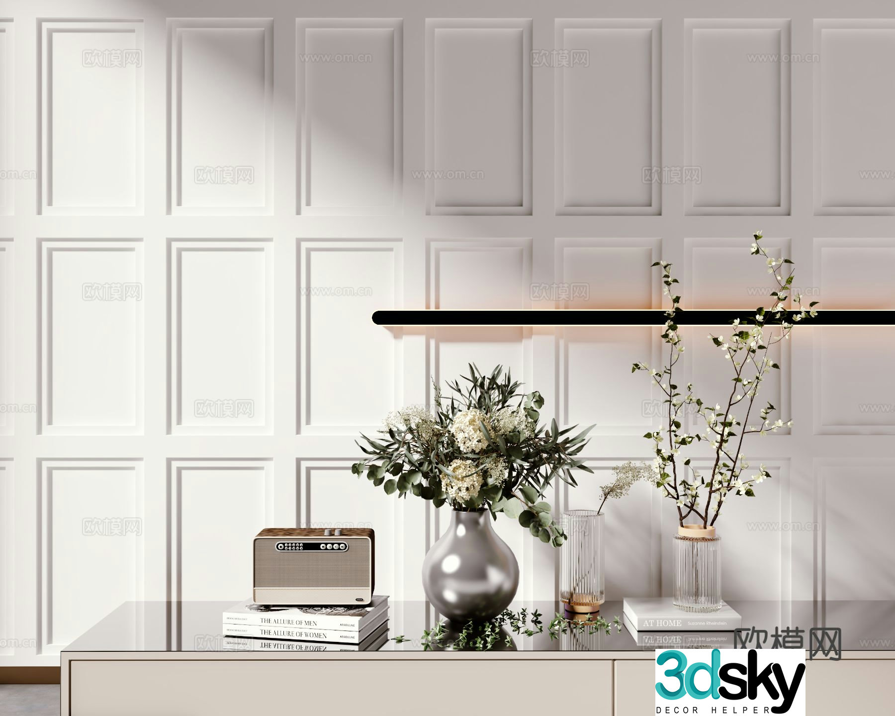 Modern decorative ornaments vase 3d model