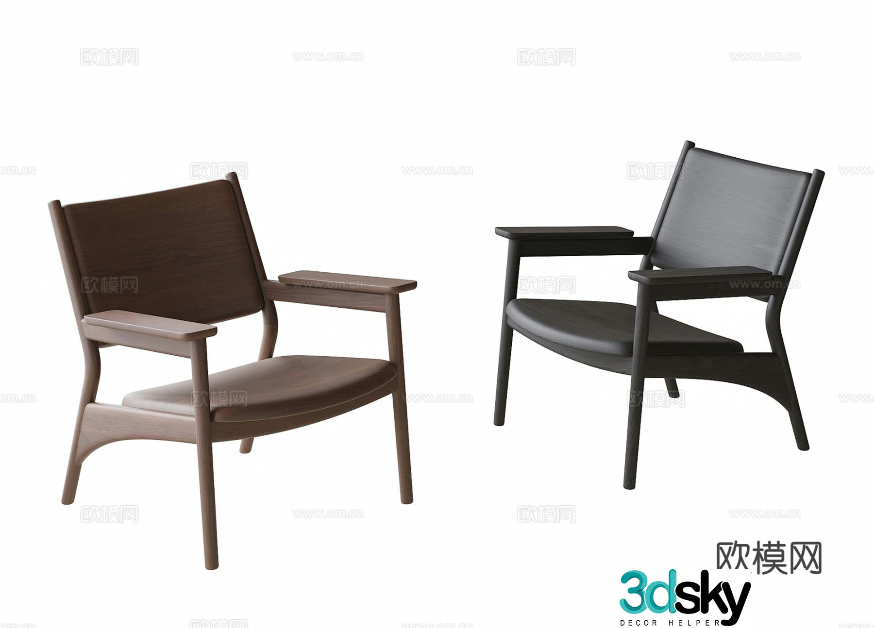 Modern chair leisure chair 3d model