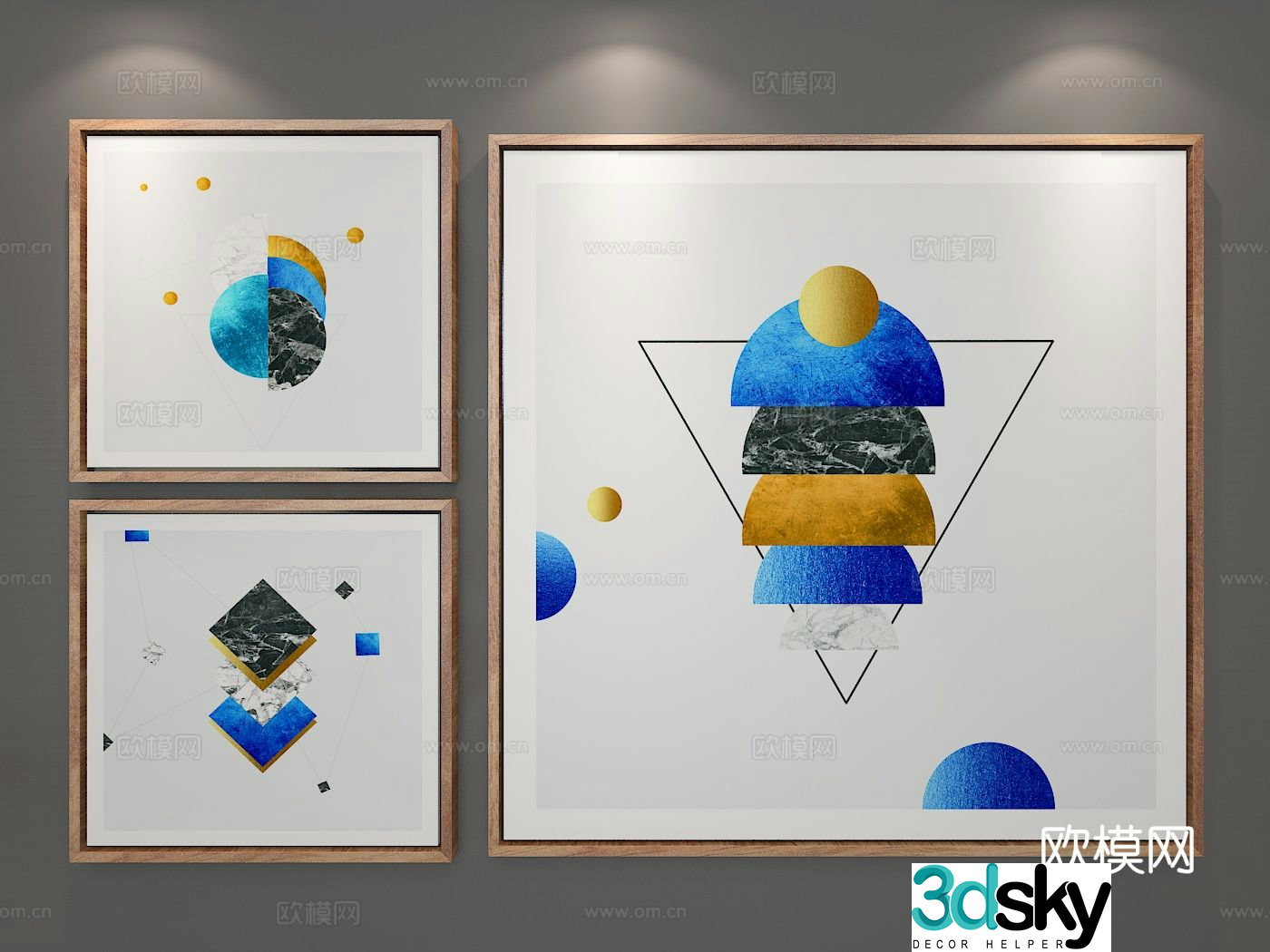 Decorative painting art painting hanging painting 3d model