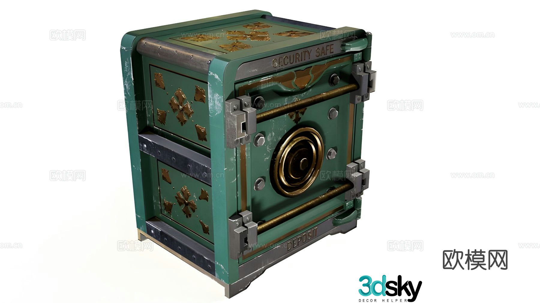 Industrial style safe 3d model
