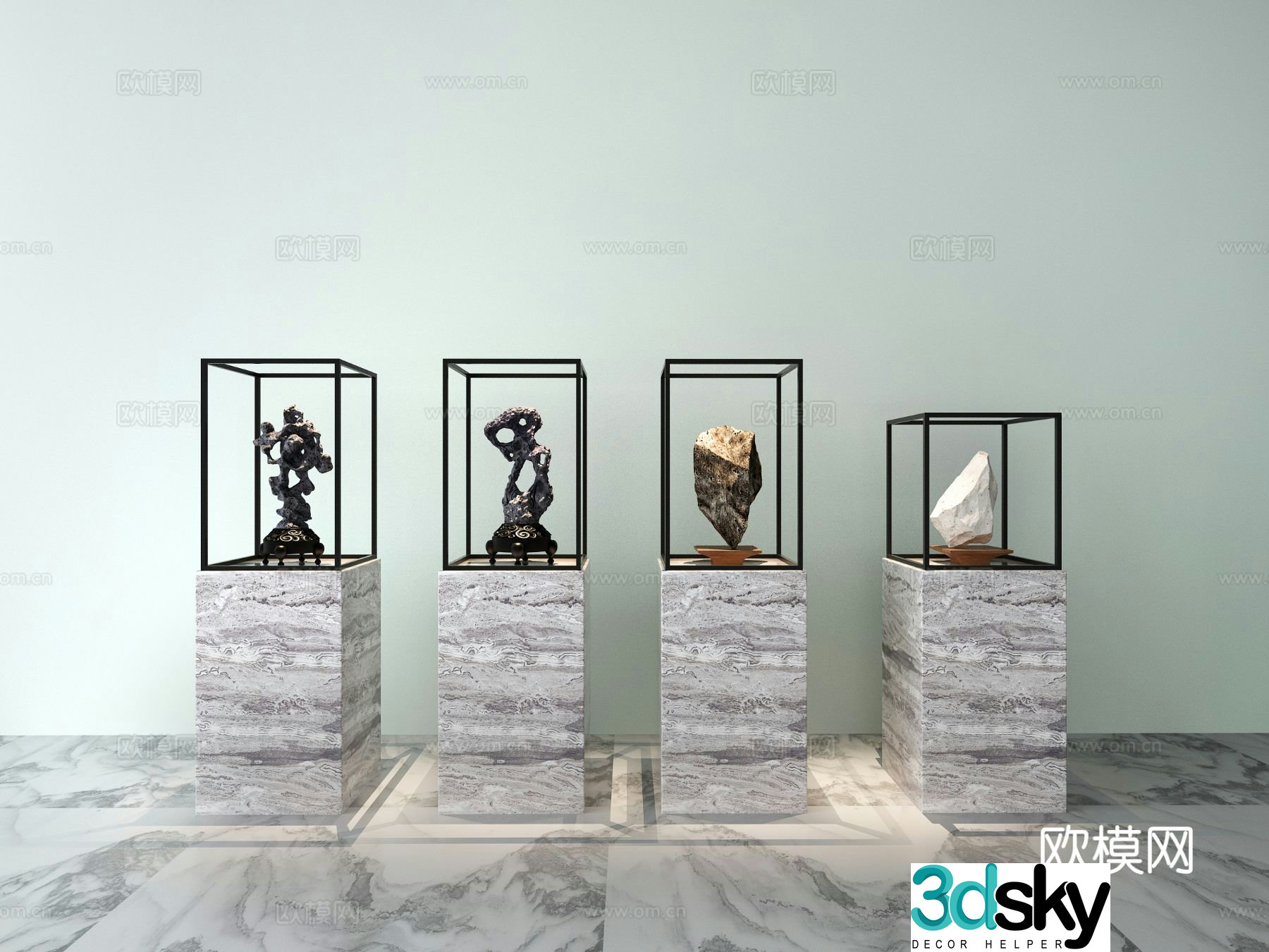 New Chinese style Taihu stone sculpture 3D model