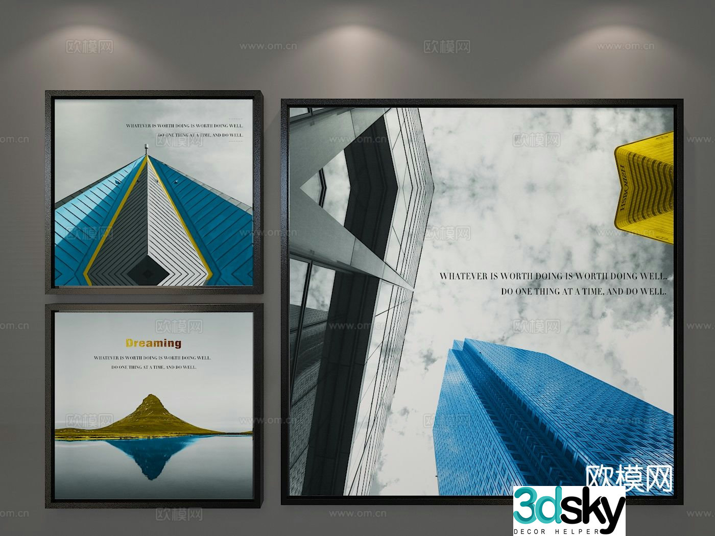 Modern architectural painting decorative painting 3d model