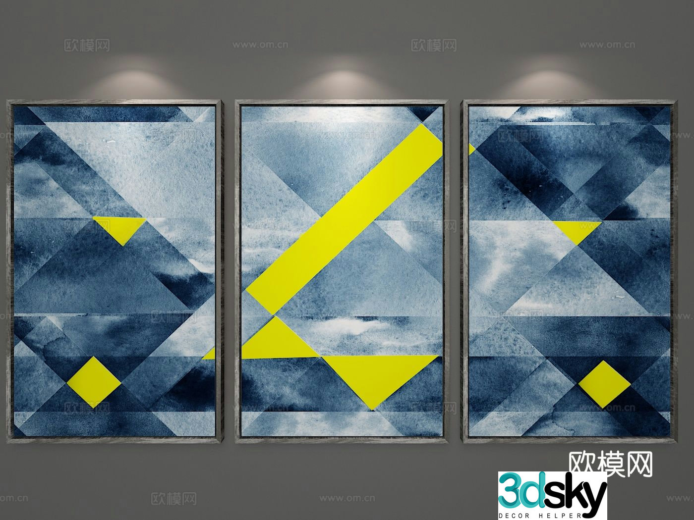 Decorative painting art painting hanging painting 3d model