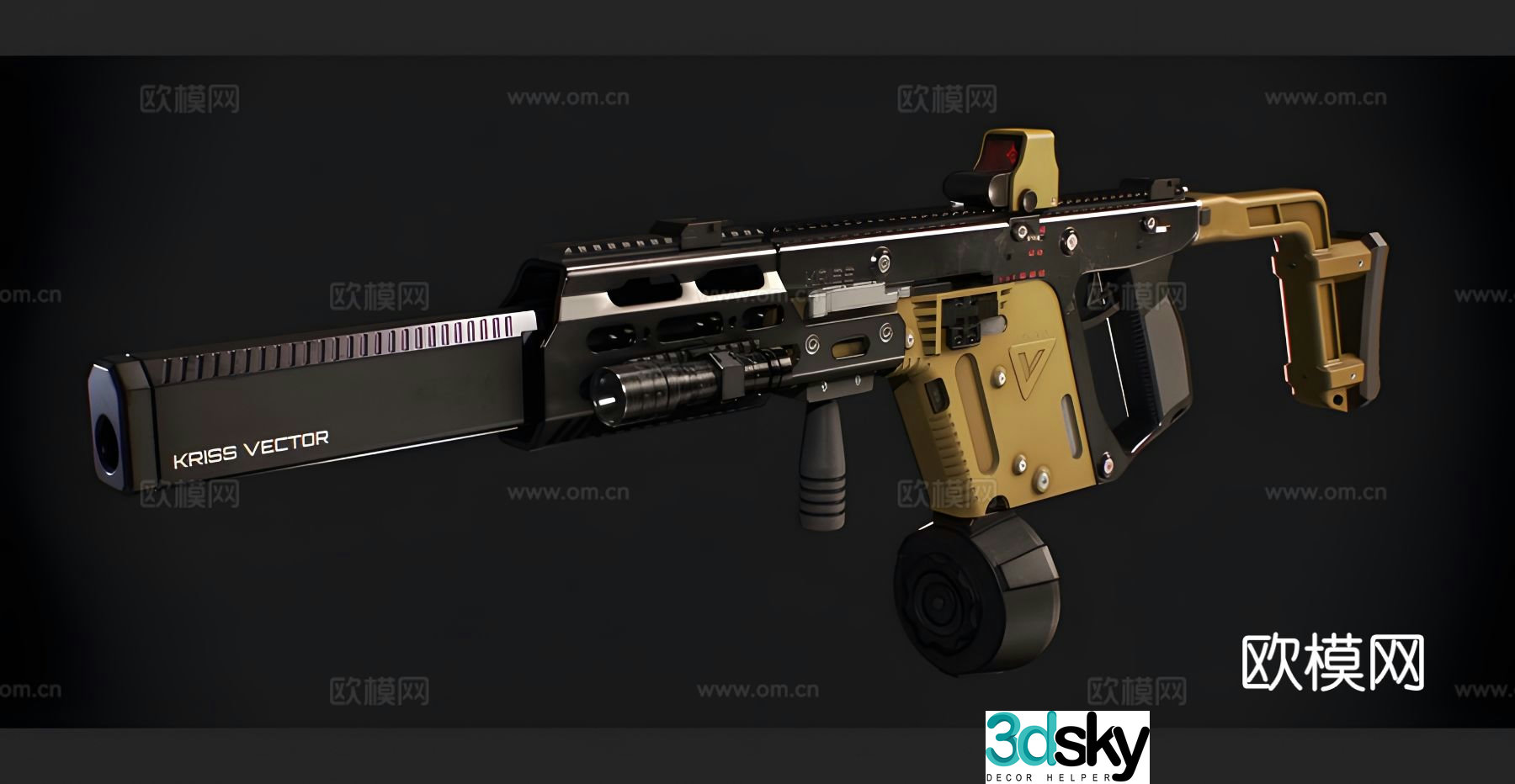 submachine gun 3d model