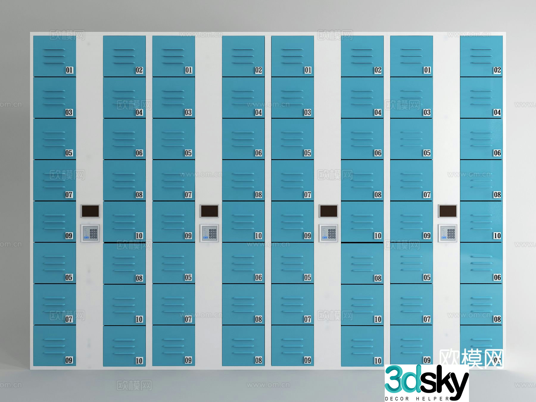 Modern locker locker 3d model