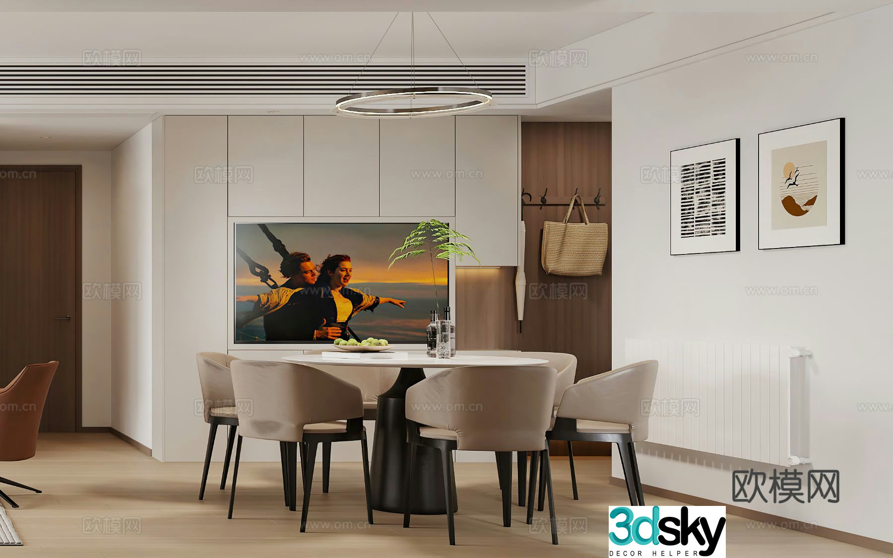 Modern restaurant 3d model