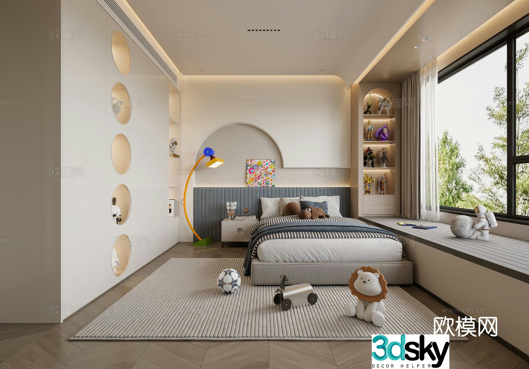 Modern children’s room boy’s room kid’s room 3d model