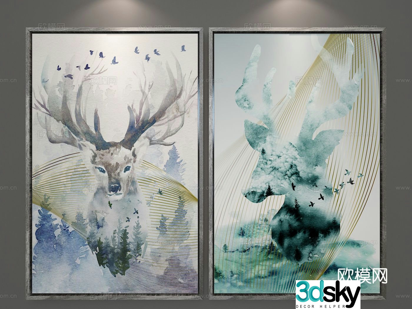 Texture painting decorative painting 3d model