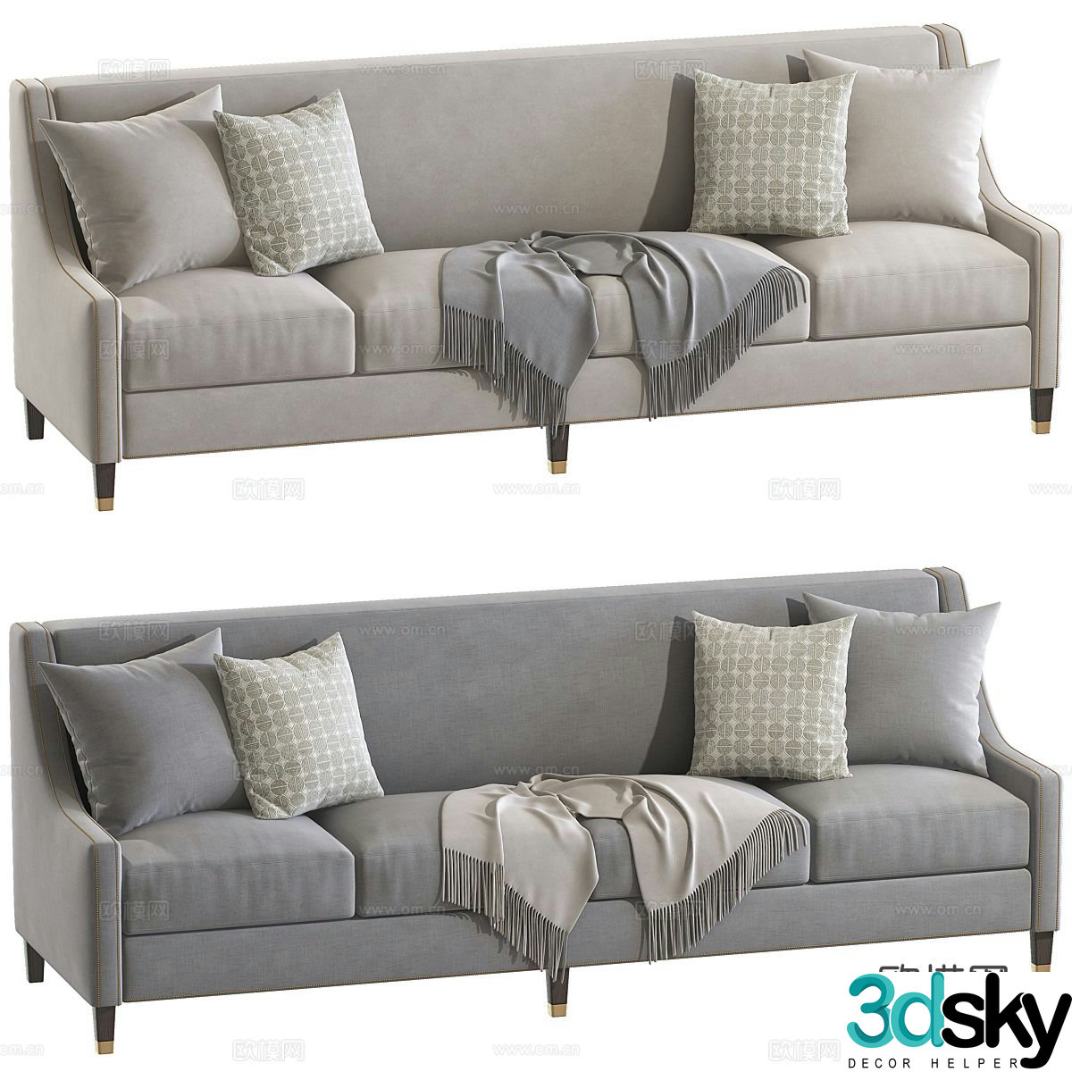 multi-person sofa 3d model