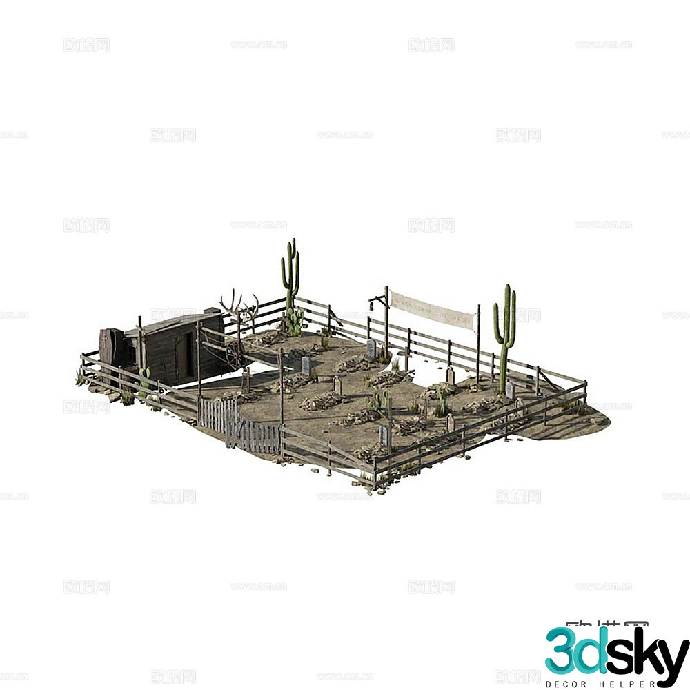 cemetery cemetery cemetery western cemetery 3d model