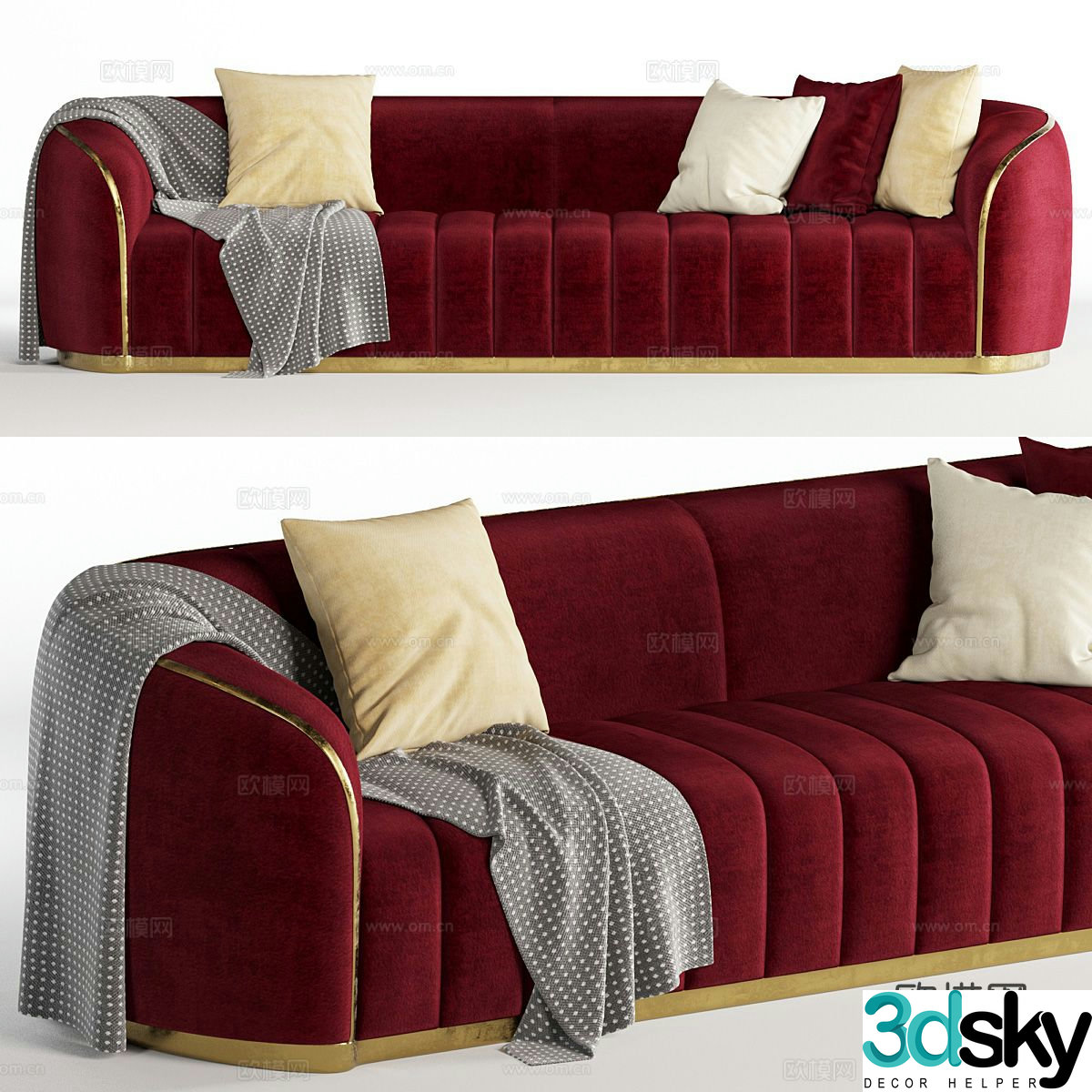 multi-person sofa 3d model