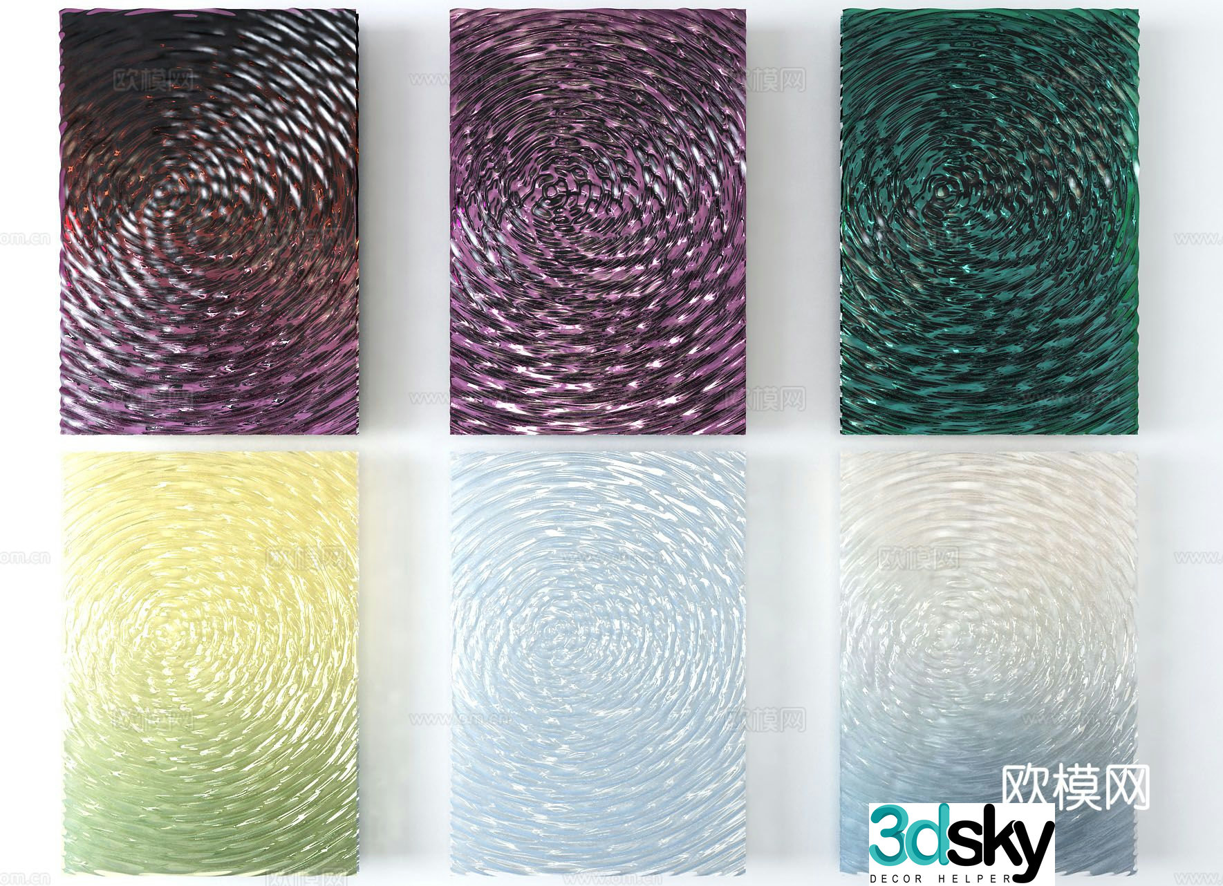 Water ripple wall decoration hanging decoration 3d model
