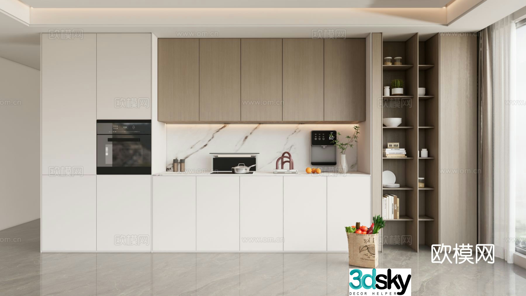 Modern sideboard 3d model