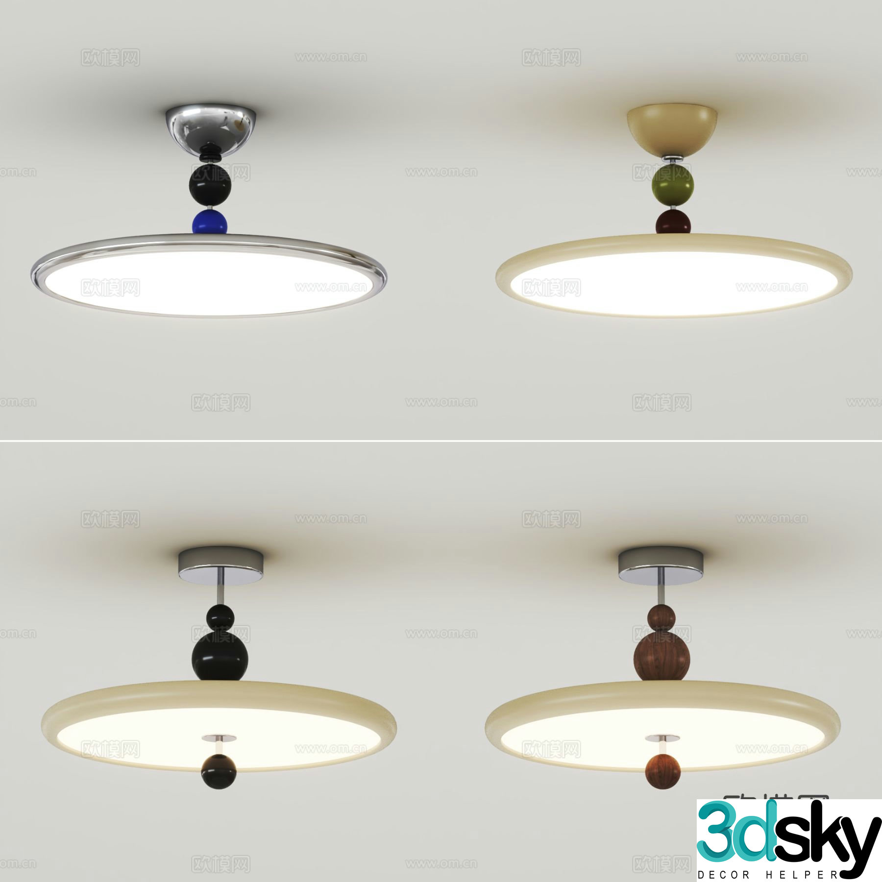 Medieval style ceiling lamp 3d model