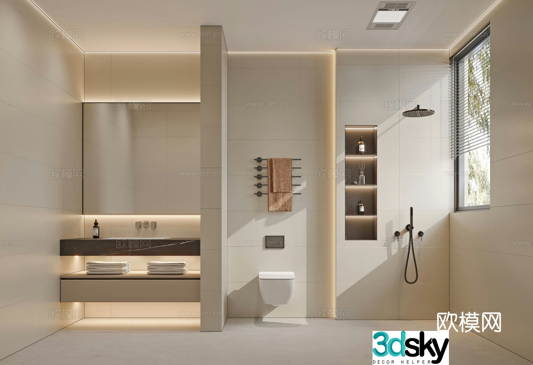Modern bathroom bathroom 3d model