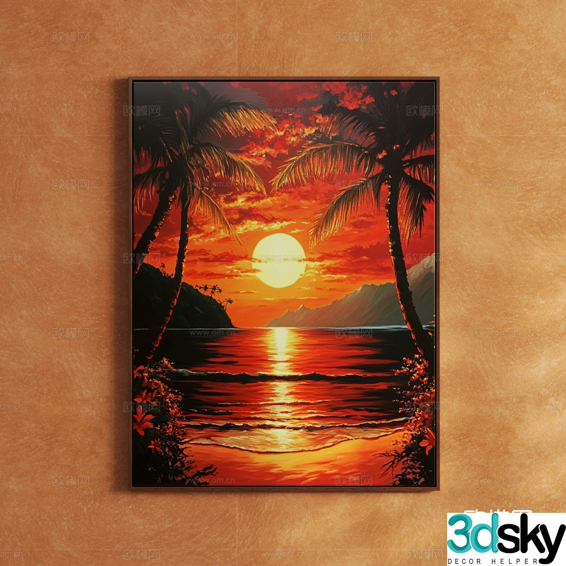 Modern creative oil painting art painting decorative painting 3D model