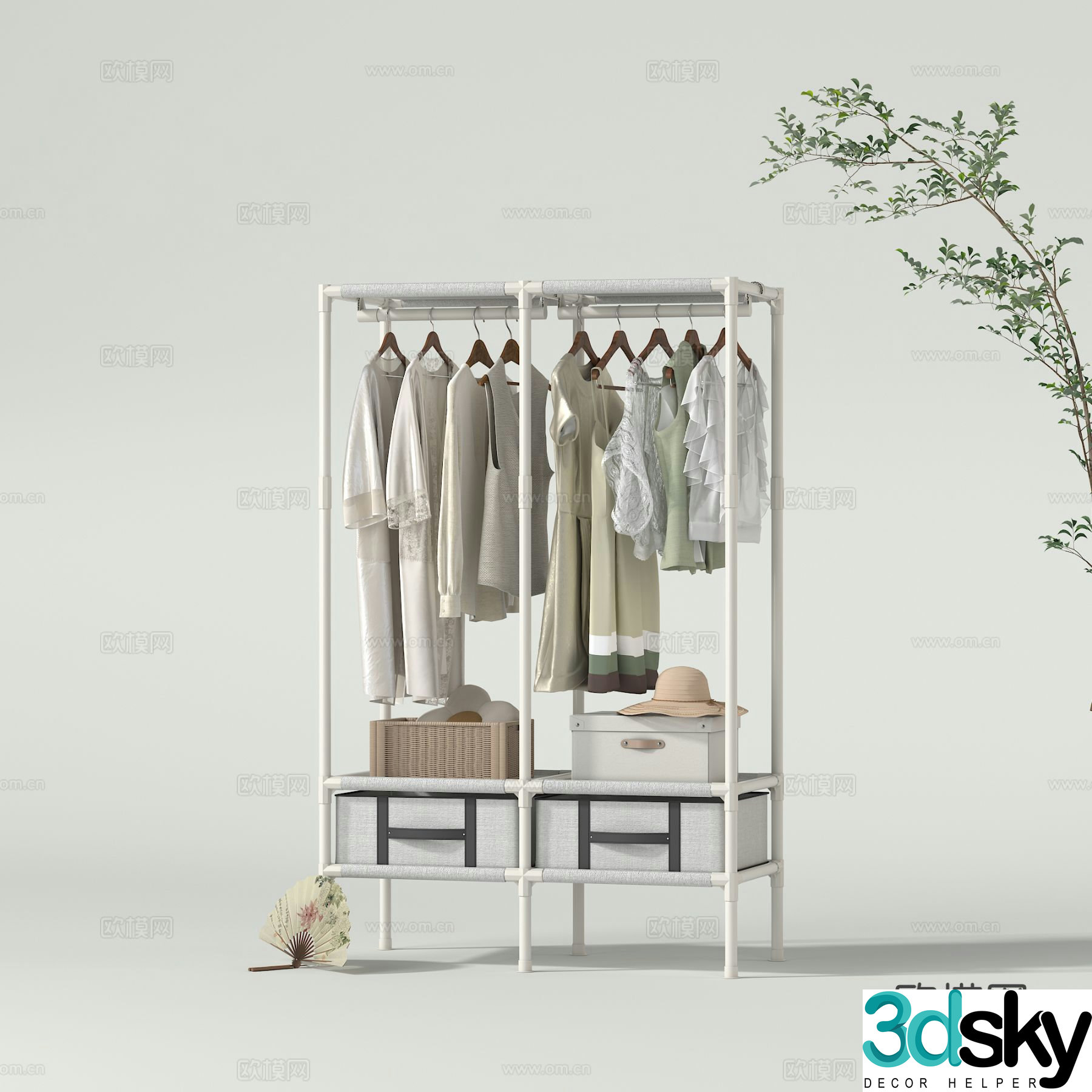 Modern clothes hanger clothes hanger 3d model