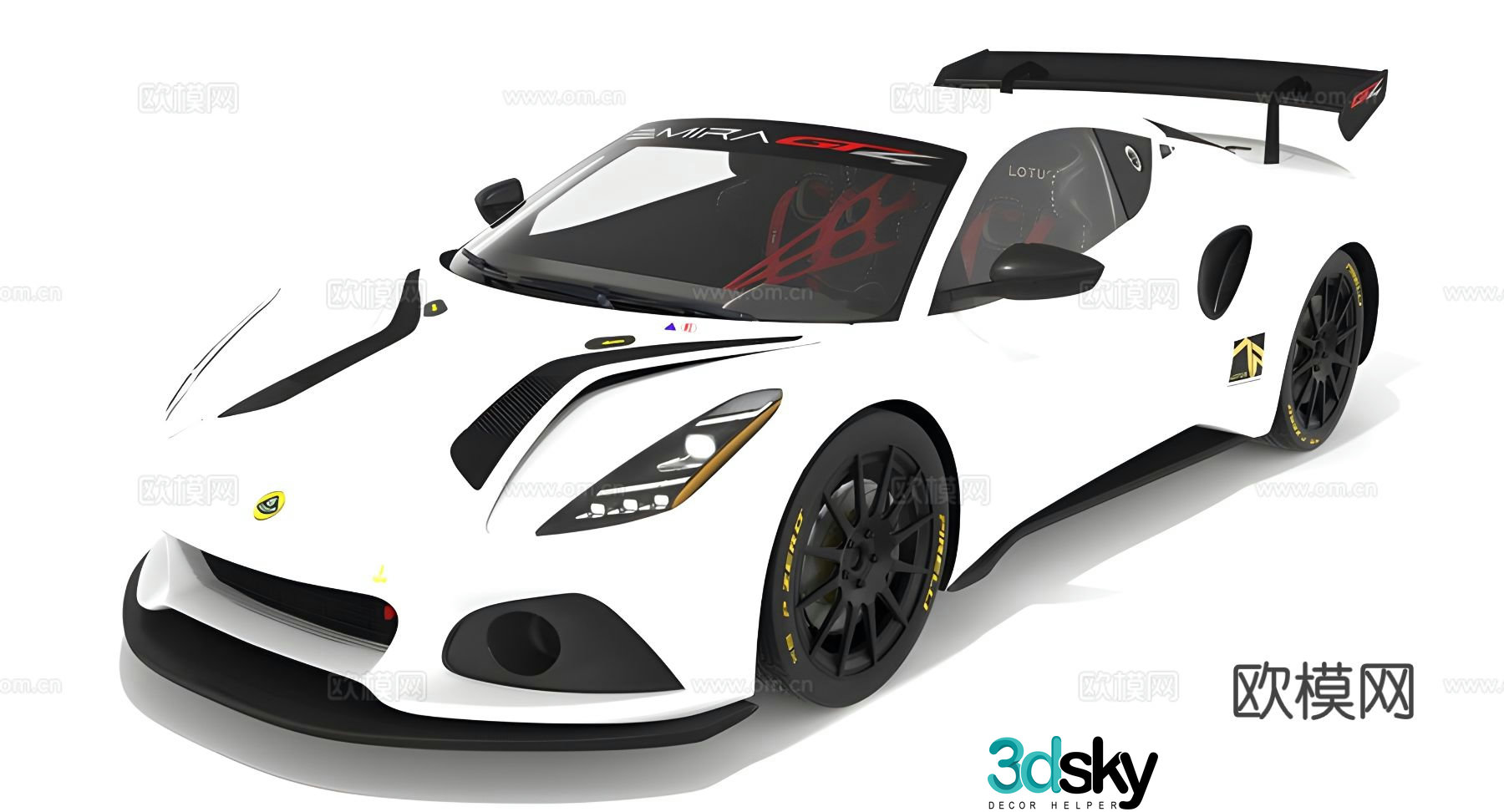 car sports car race car 3d model