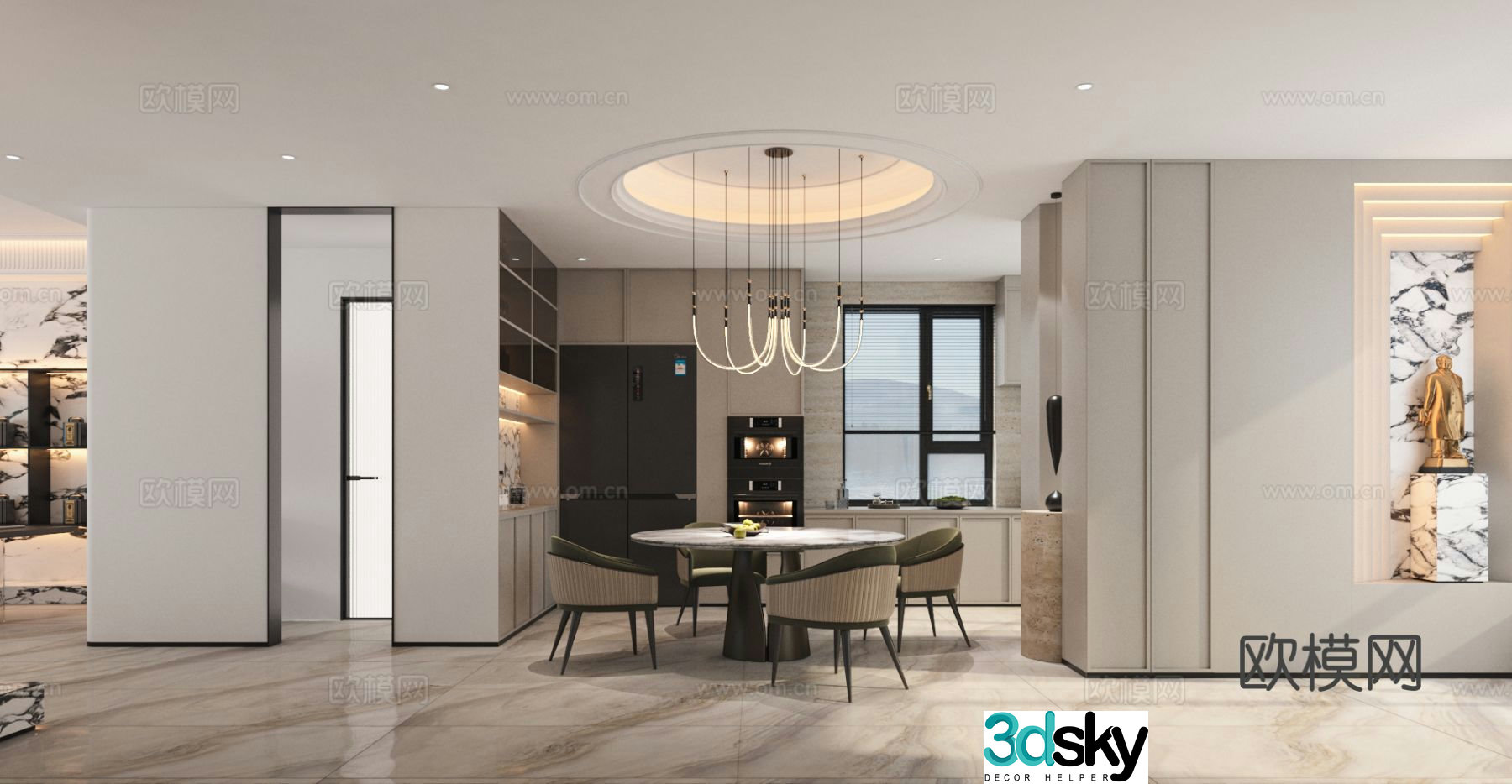 Modern restaurant 3d model