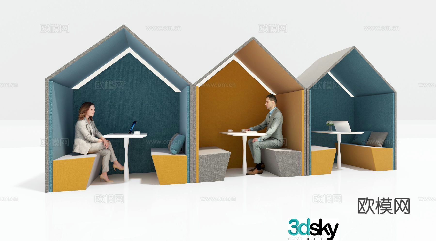 Office card seat sofa card seat sofa business sofa 3D model
