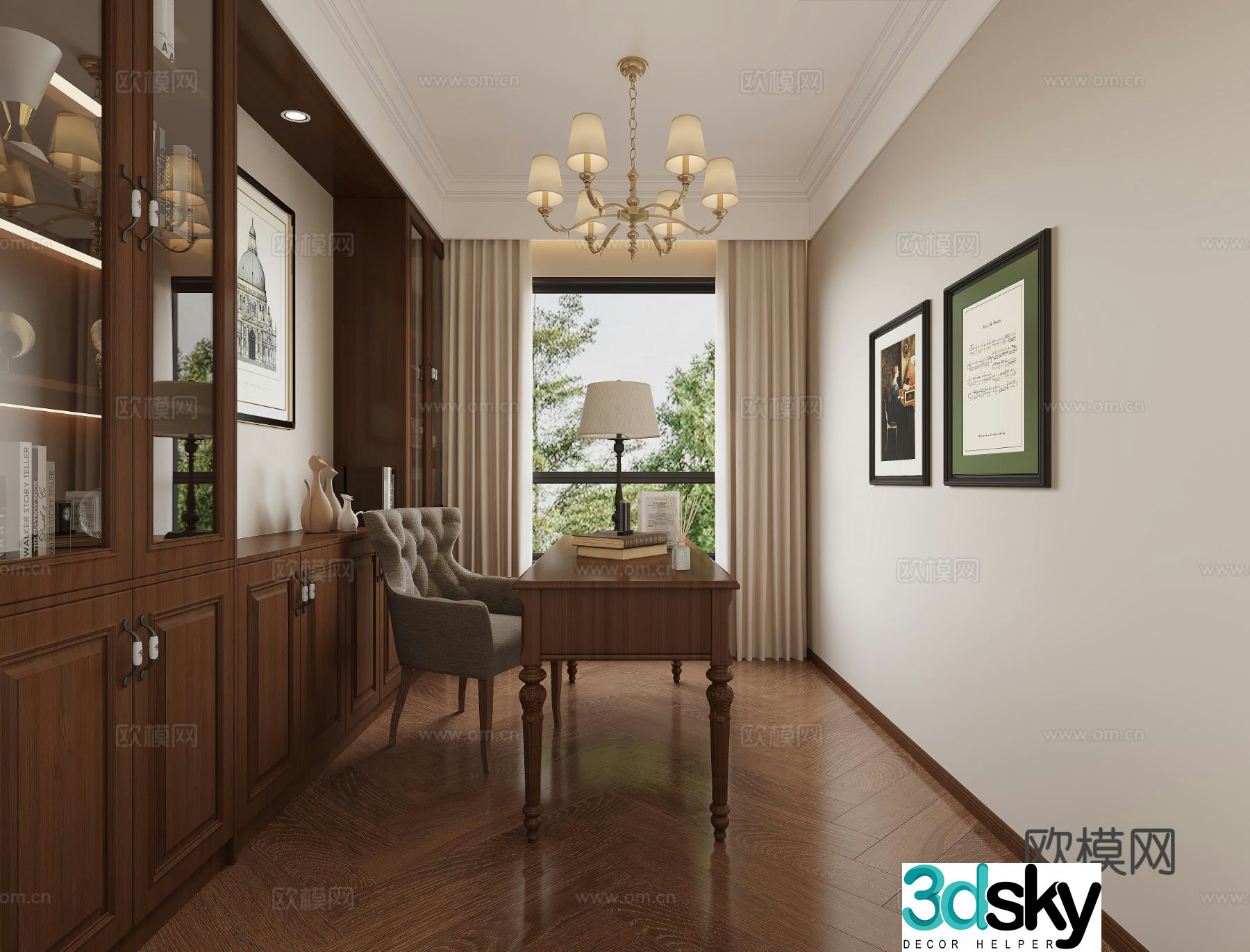 American study 3d model