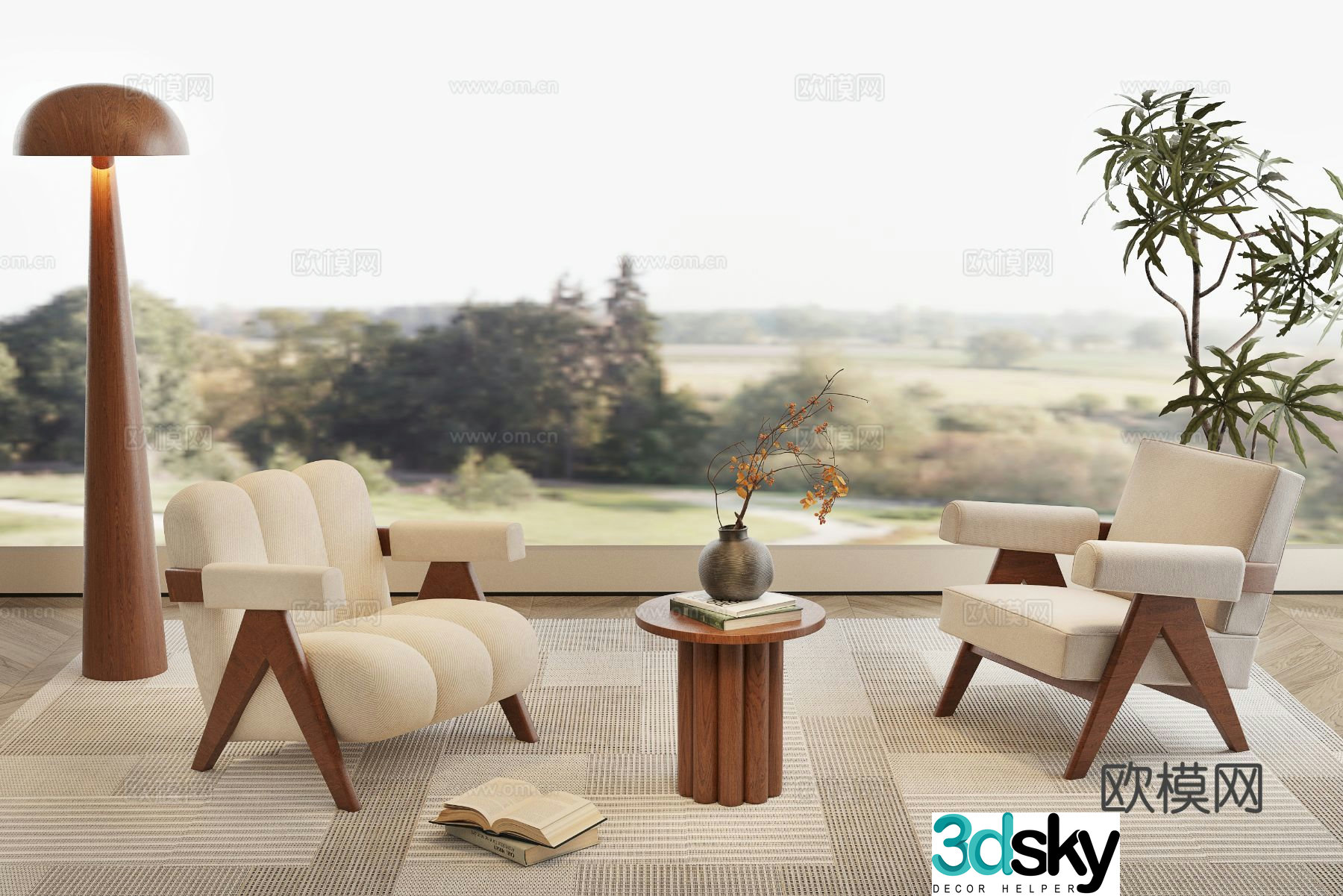 Medieval style sofa chair leisure chair 3d model