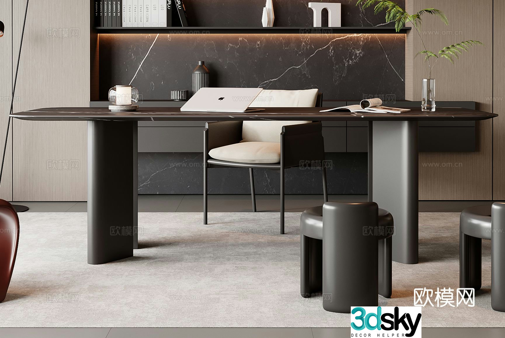 Modern desk chair 3d model